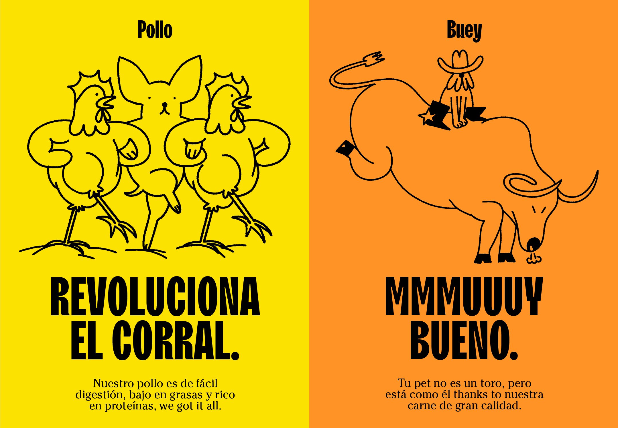 Logotype, illustrations and packaging designed by Onmi Design for Spanish pet food brand Pamipe