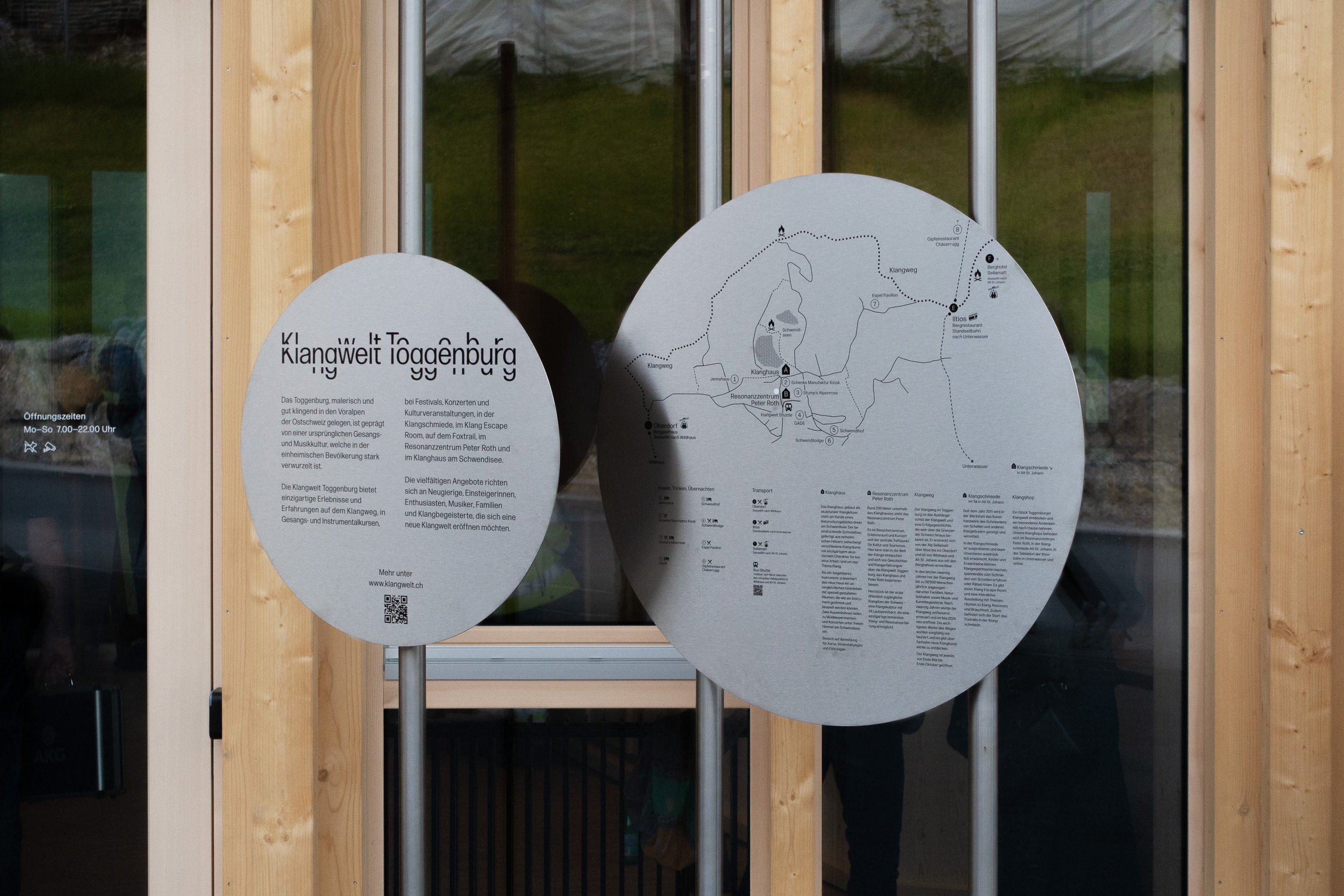 Motion logo, brand identity, website and wayfinding for Swiss audio and landscape experience Klangwelt Toggenburg designed by Studio Marcus Kraft Motion logo, brand identity, website and wayfinding for Swiss audio and landscape experience Klangwelt Toggenburg designed by Studio Marcus Kraft