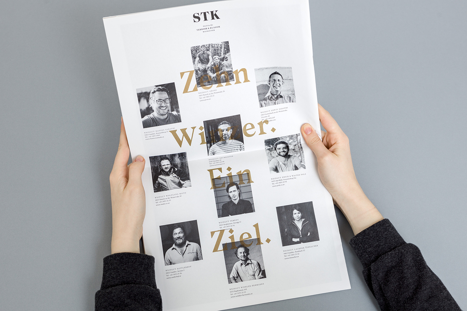 Annual magazine design by Austrian studio Moodley for Steirische Terrior und Klassikweingüter, a the winemaking assocatiation of Austria's Southern and South-Eastern Styria region