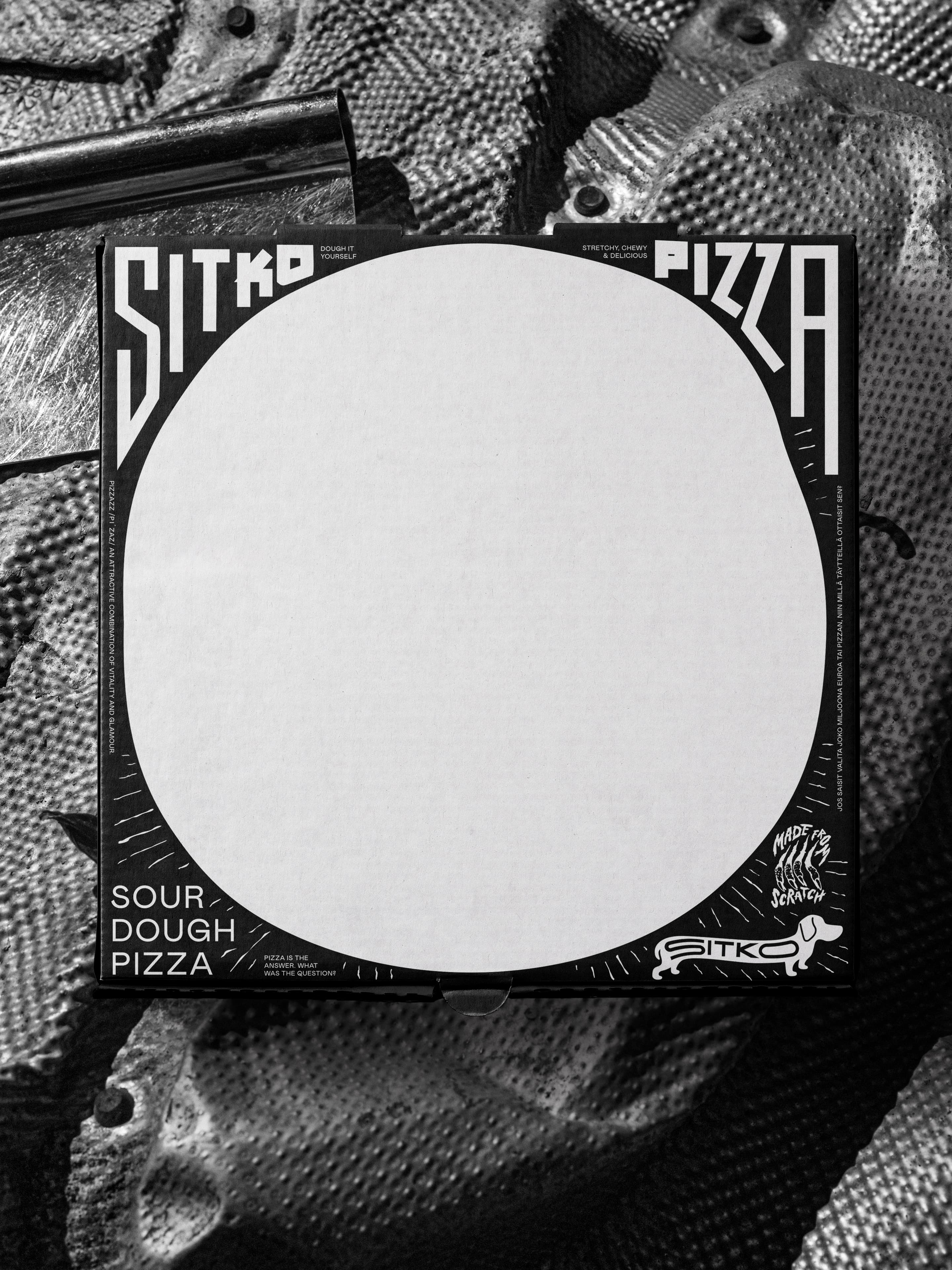 Visual identity and pizza box design by Werklig for Sitko Pizza Co.