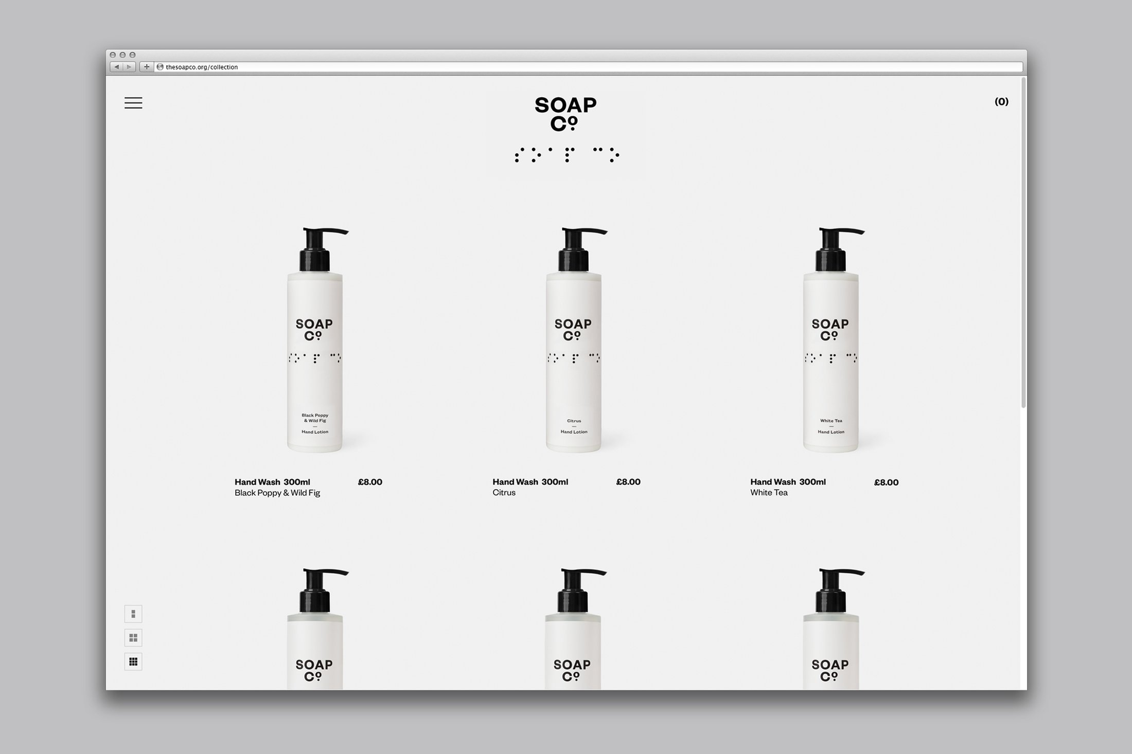 Logo, package and web design by UK based graphic design studio Paul Balford Ltd. for luxury hand made soap business the Soap Co. 