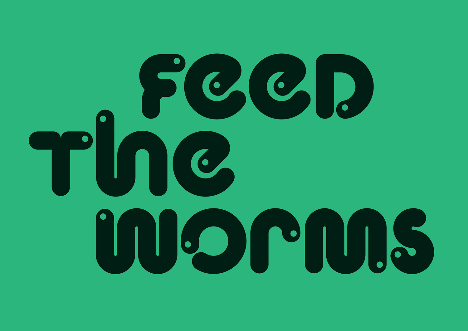 Custom typeface designed by Seachange for leading commercial compostable waste collection service We Compost