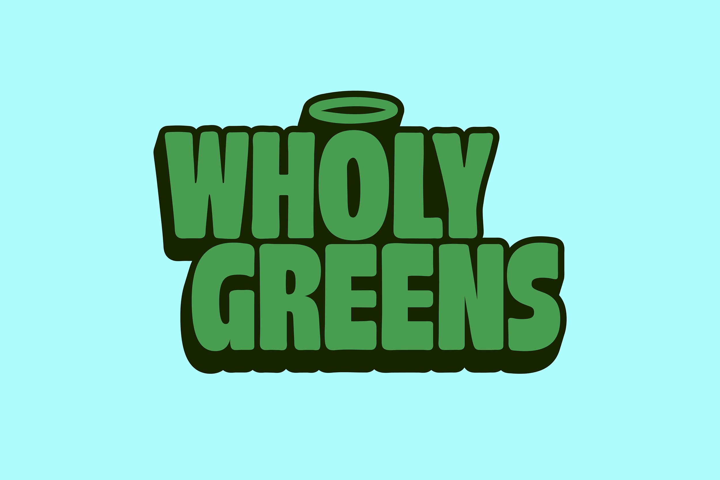 Logotype, branding and packaging for Dutch food company Wholy Greens designed by Control Studio