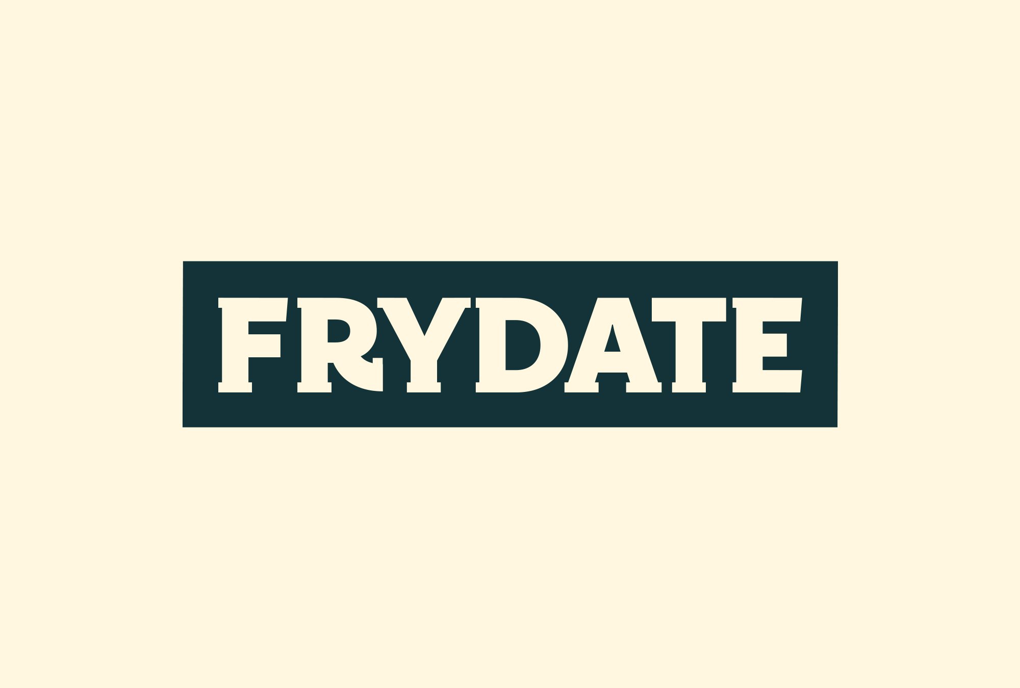 Logo, art direction, website and motion graphics for Belgian fast food brand Frydate, designed by Skinn.