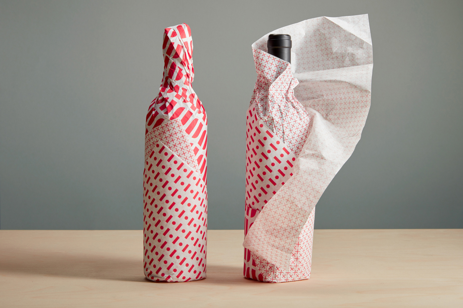 Branded tissue paper designed by London-based studio Spy for catering business H+J