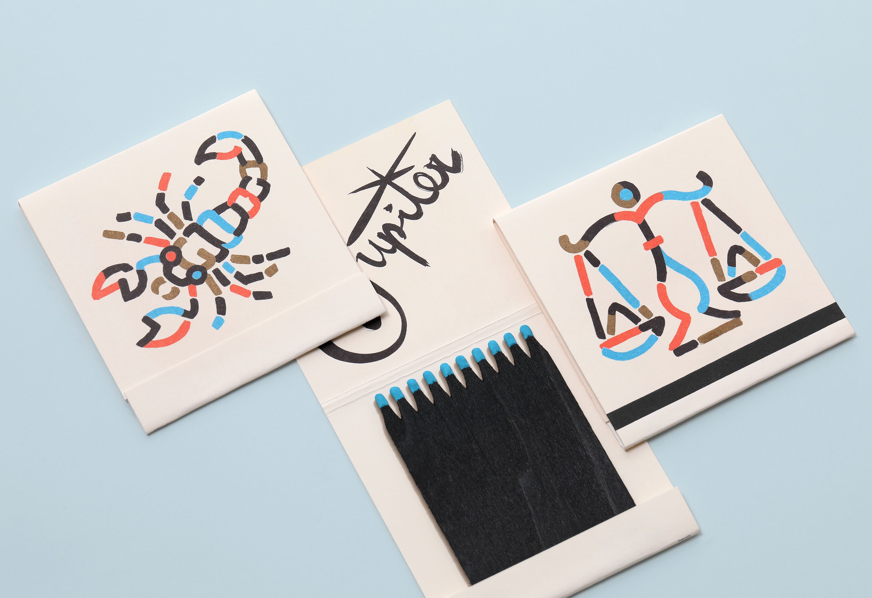 Branded matchbooks for New York restaurant Jupiter designed by Triboro