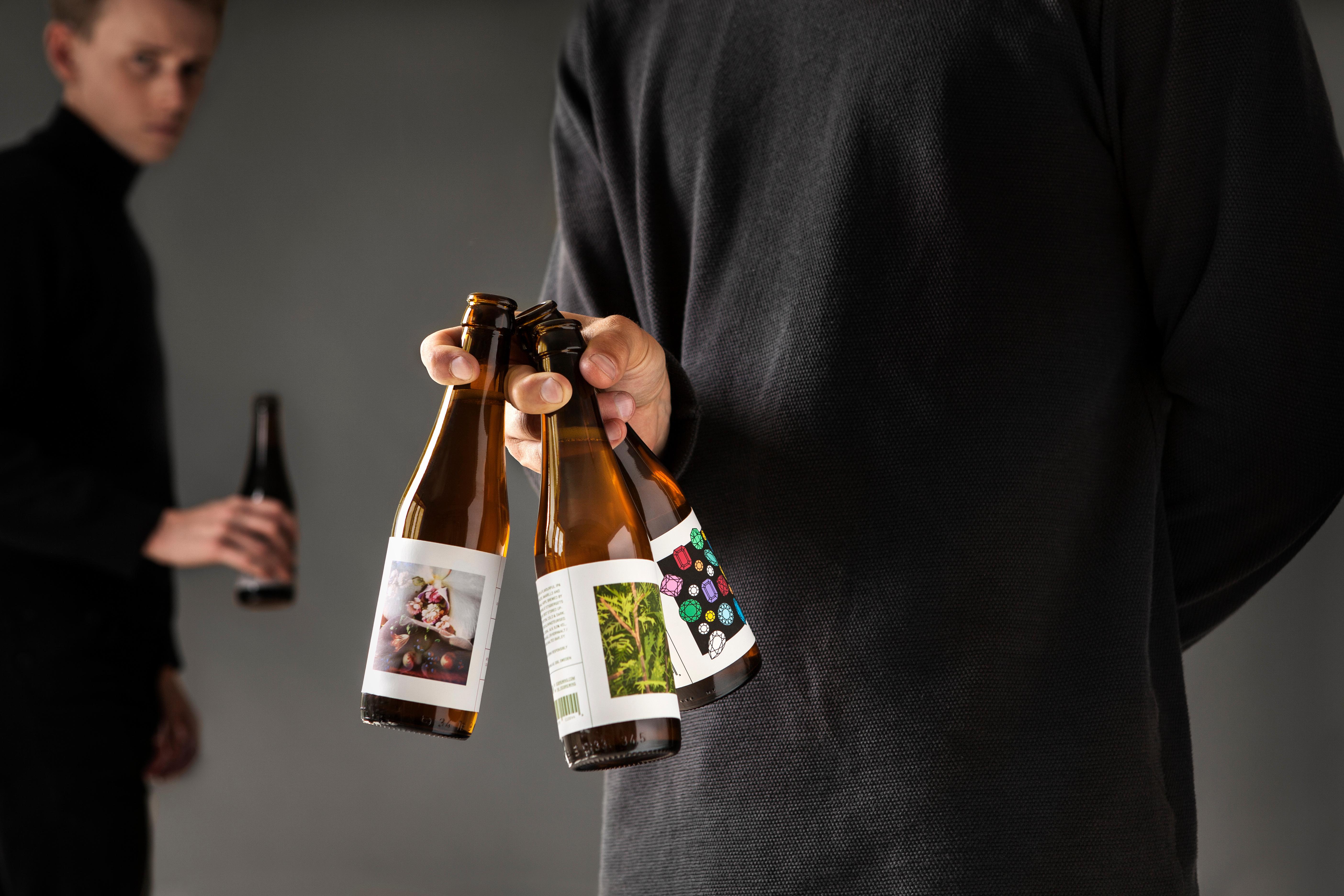 Packaging for O/O Brewing by Swedish graphic design studio Lundgren+Lindqvist