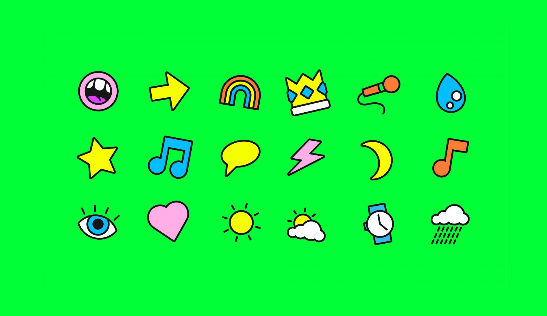 Visual identity and iconography for karaoke brand Sing King designed by London-based Nomad