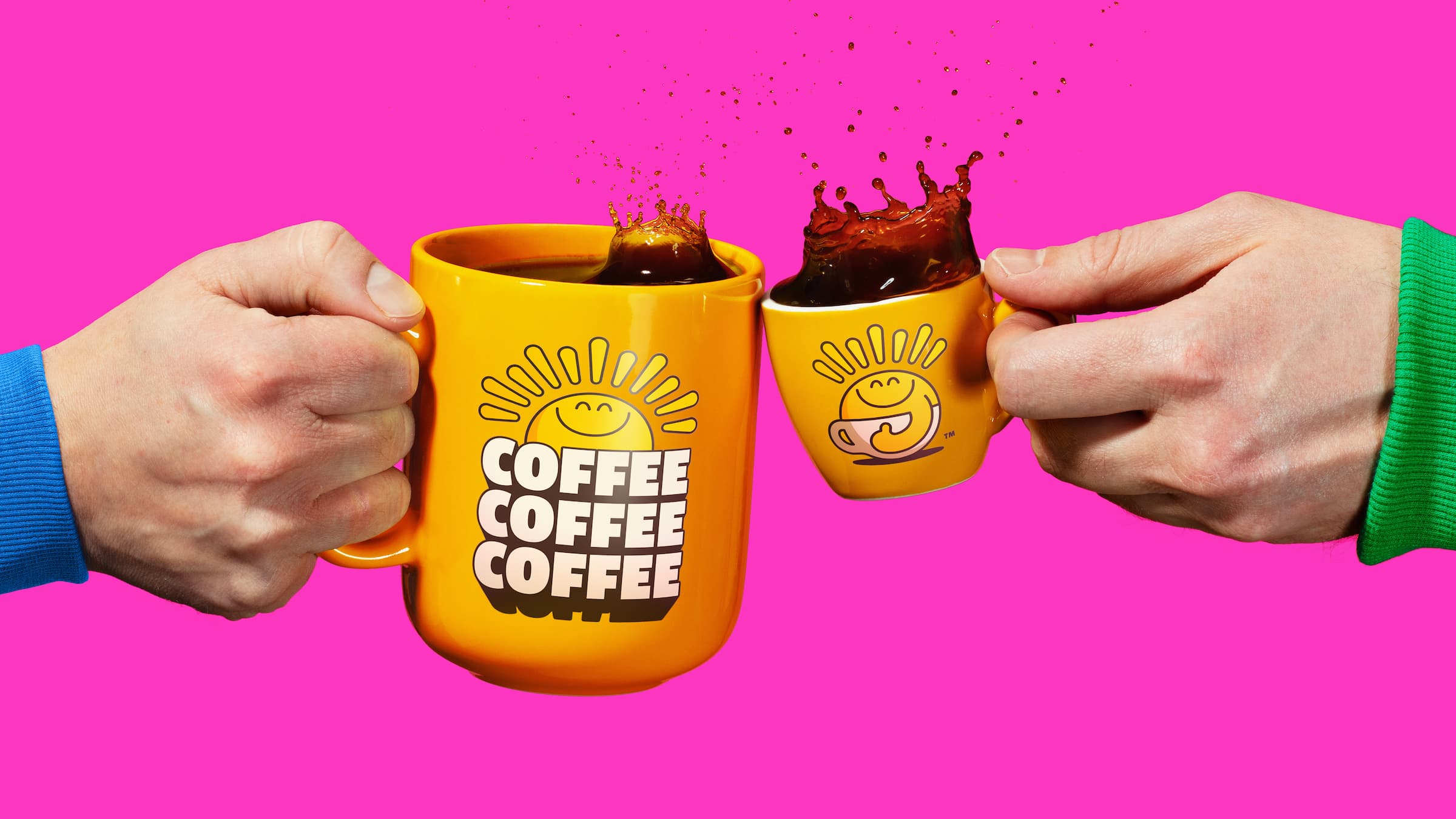 Merchandise: branded coffee cups for Top of the Mornin’ Coffee by London-based Earthling Studio.