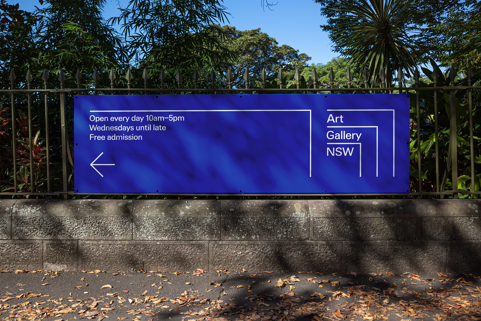 Brand identity, signage and wayfinding for Art Gallery of NSW designed by Mucho