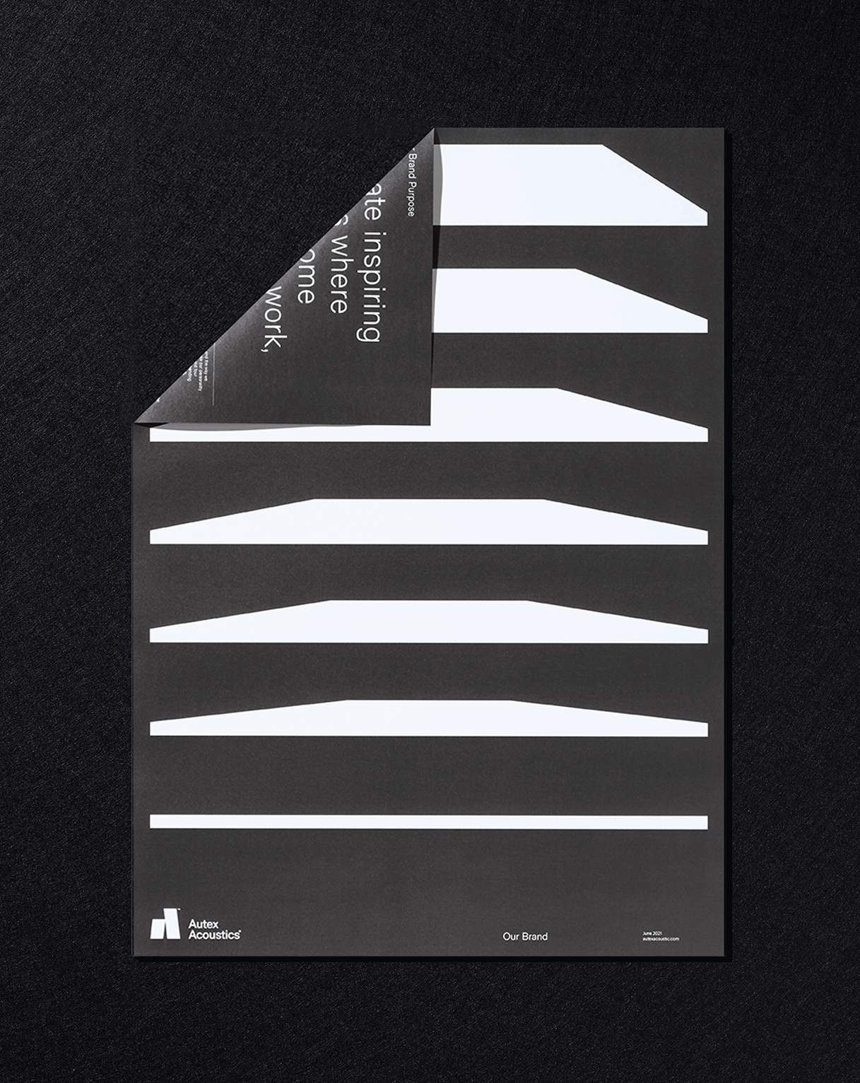Brand identity and brand poster design for Autex Acoustics by Marx Design, New Zealand