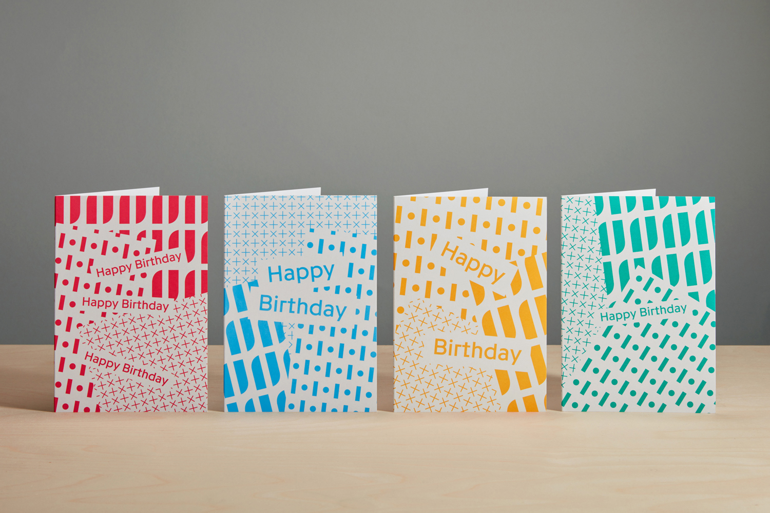 Brand identity and birthday cards designed by London-based studio Spy for catering business H+J