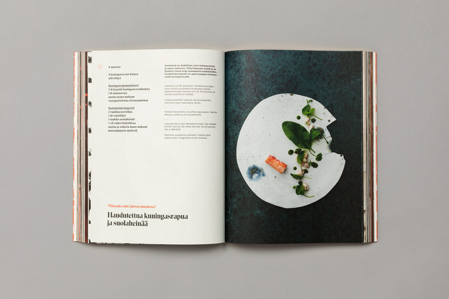 Cookbook designed by Helsinki based Bond for chef and restauranteur Kari Aihinen