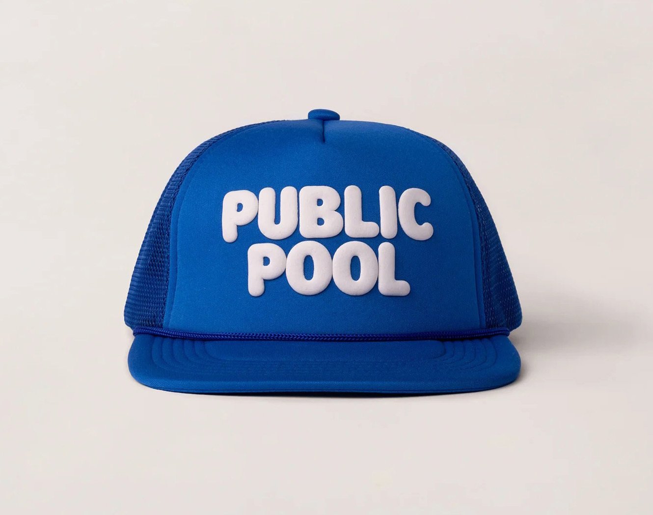 Logotype, branding, social assets, website and packaging for pool-side product brand Public Pool designed by Perky Bros.