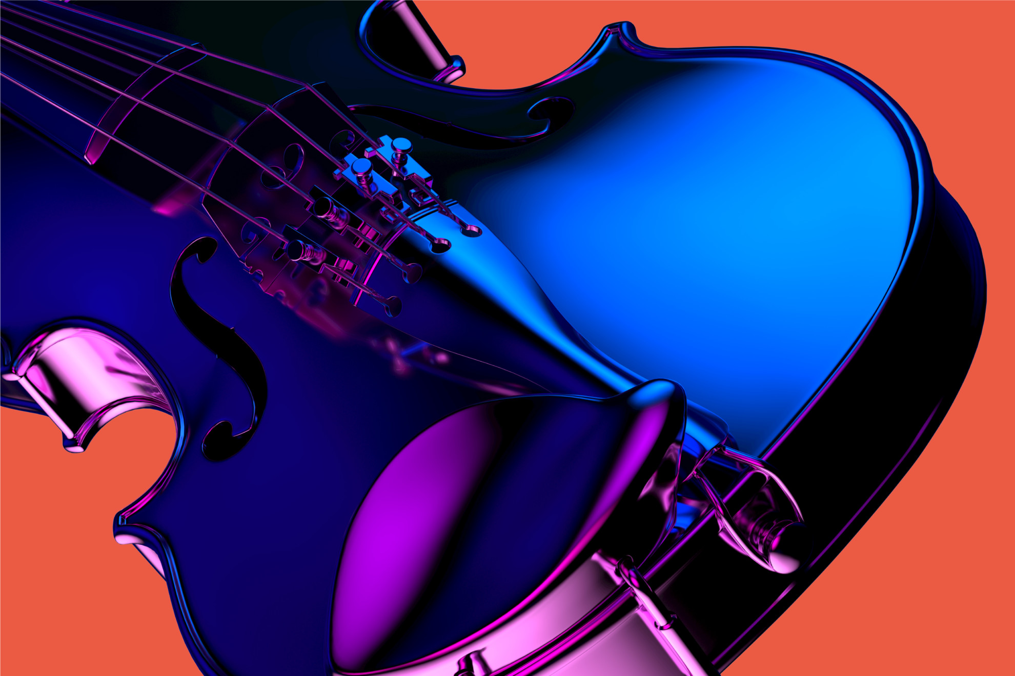 Campaign featuring 3d rendered instruments created by Studio Brave for The Australian National Academy of Music 2020 Season