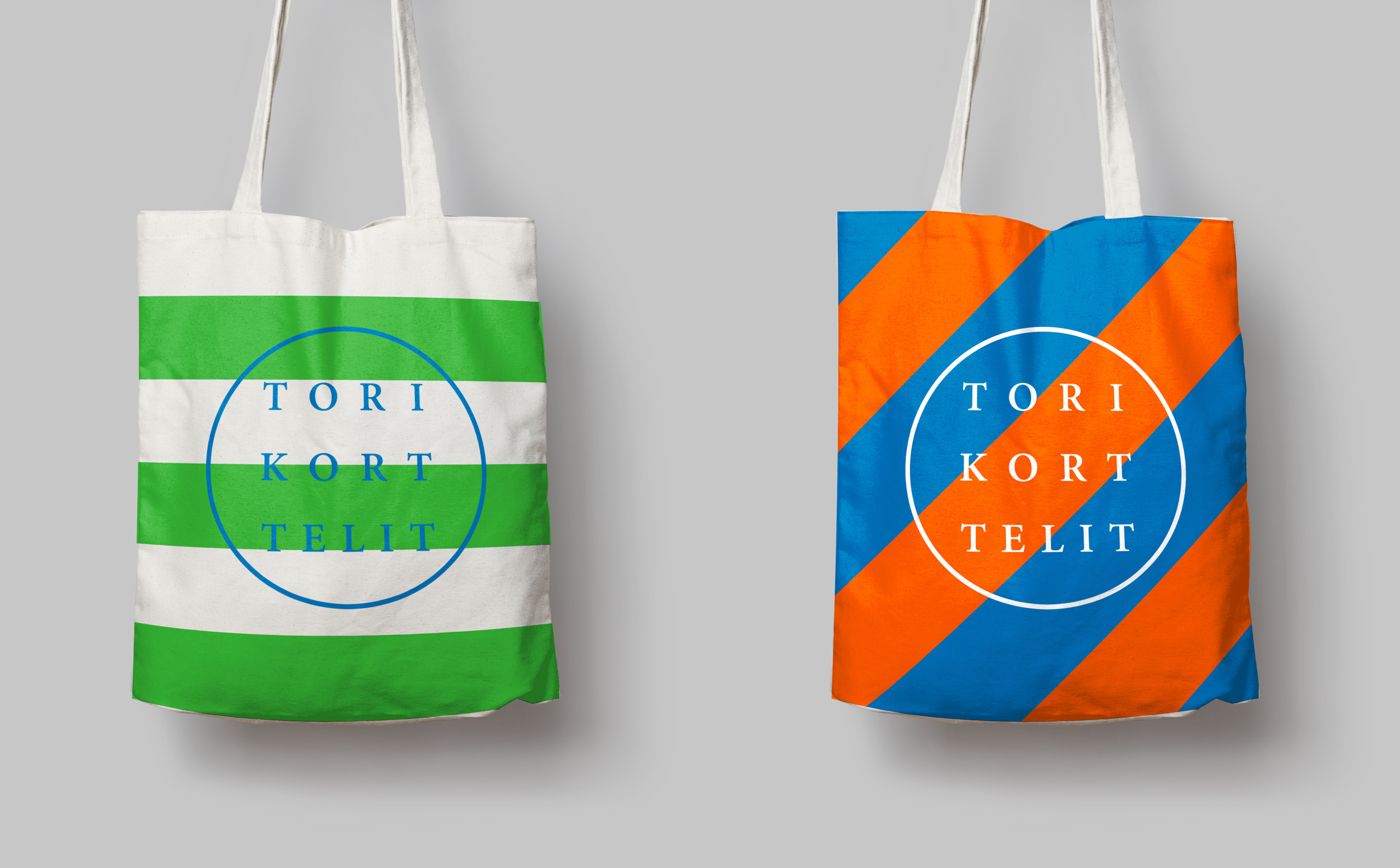 Logo, print and tote bags for Torikorttelit, the old town district of Helsinki, designed by KokoroMoi