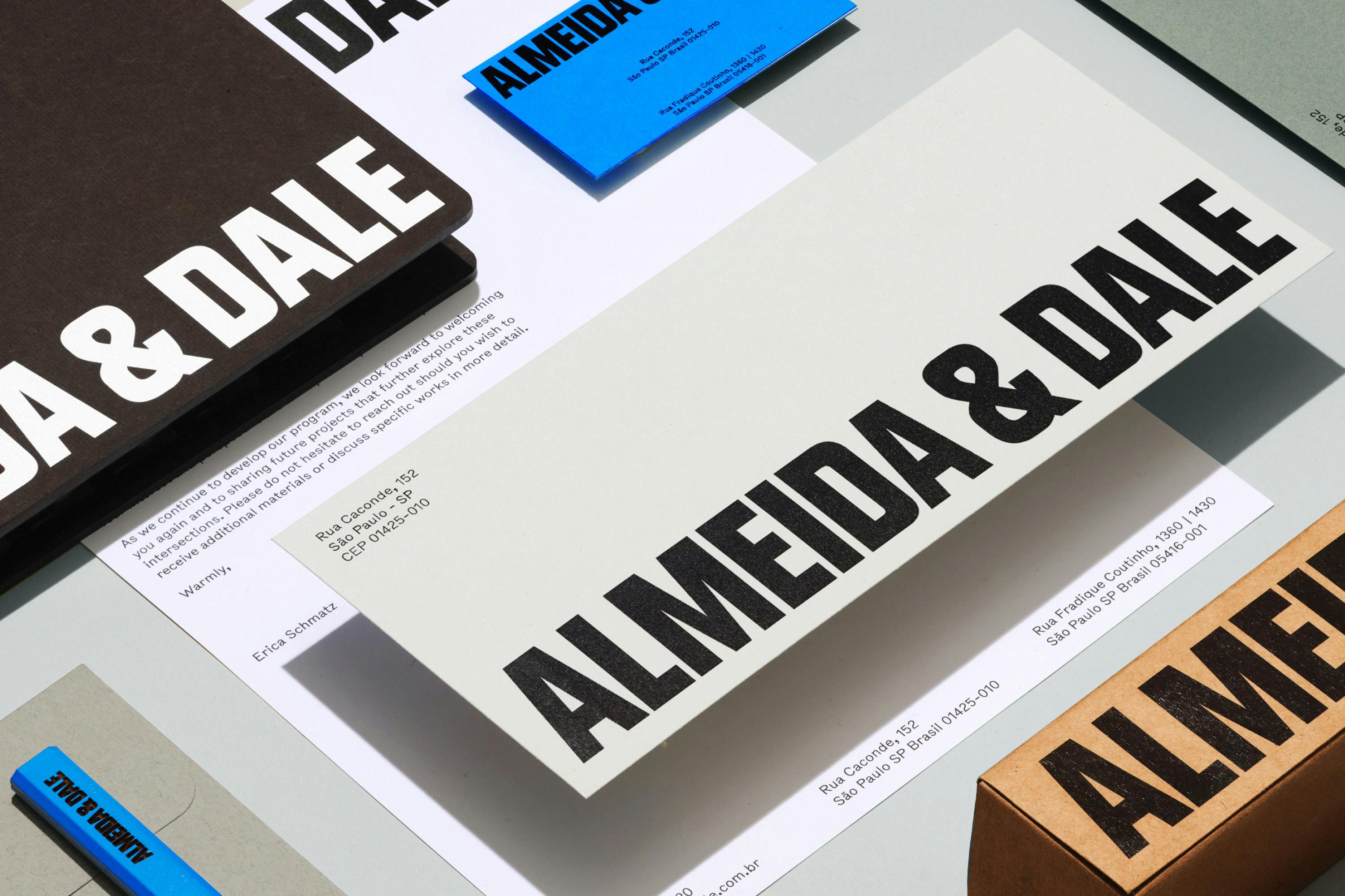 Almeida & Dale porto rocha rebrand identity design wordmark logo bpo review print 2