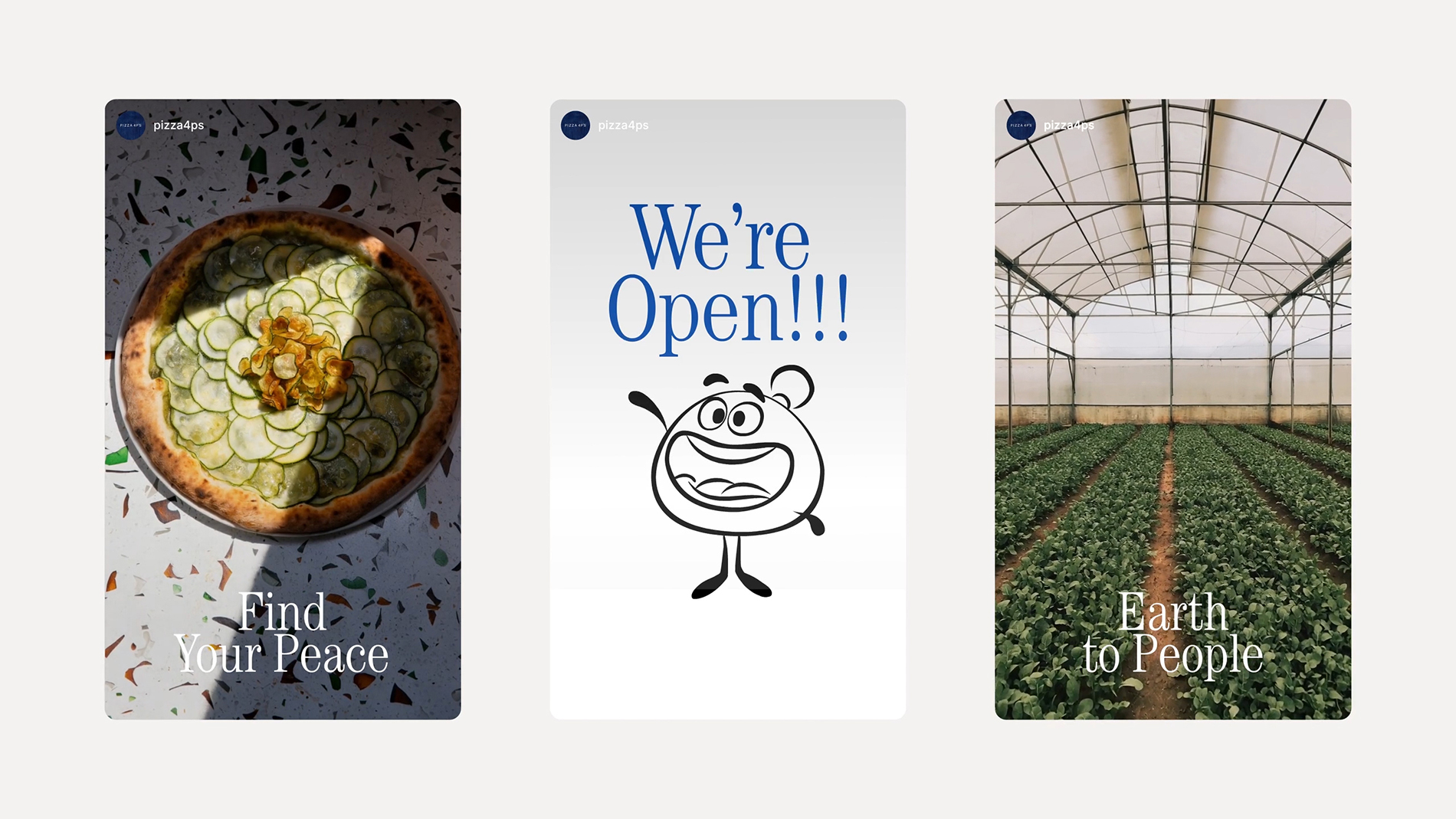 base design 4ps pizza restaurant brand identity design wordmark logo typography art direction character mascot design bpo review 