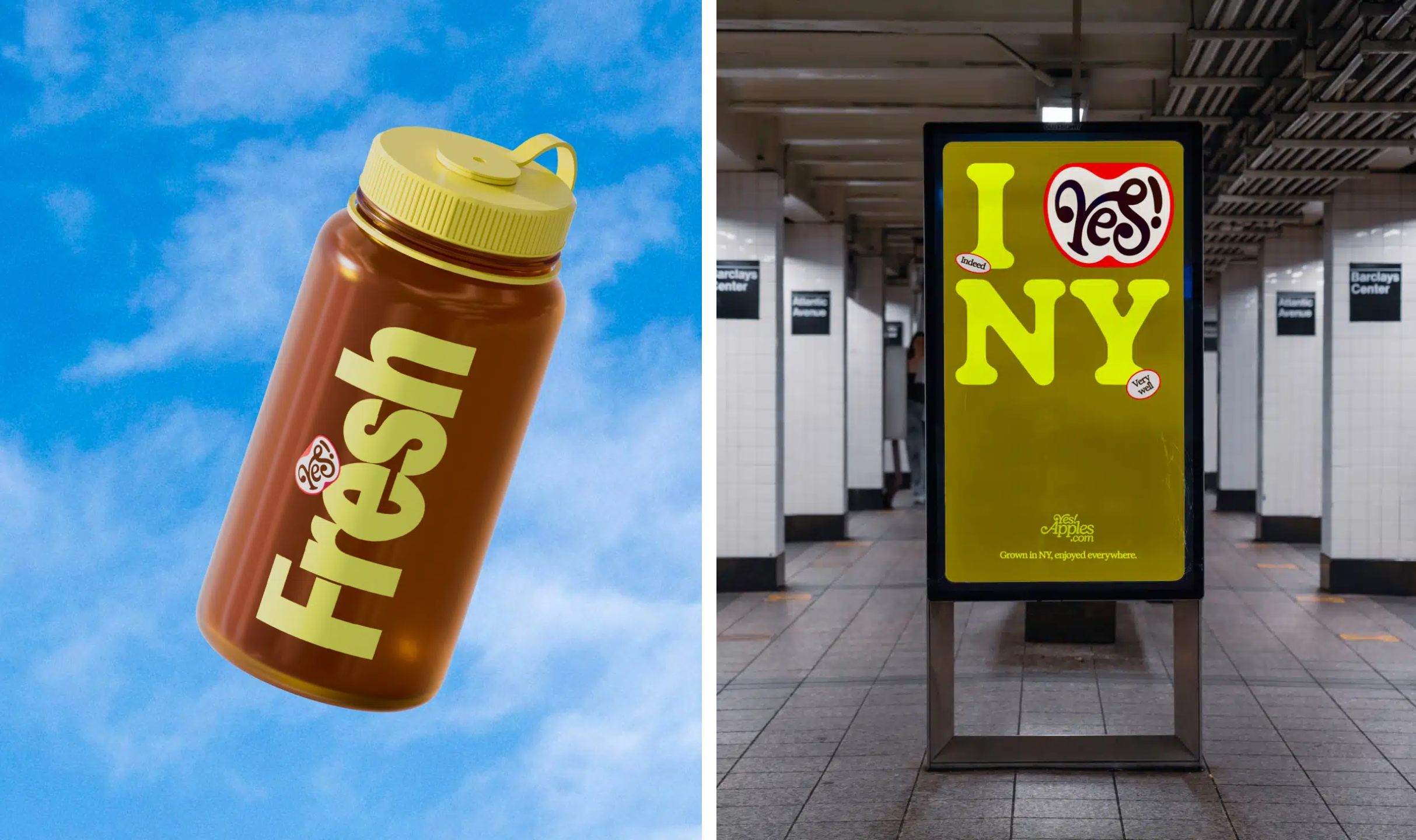 Blurr Bureau Yes Apples branding identity bpo review packaging wordmark logo poster bottle