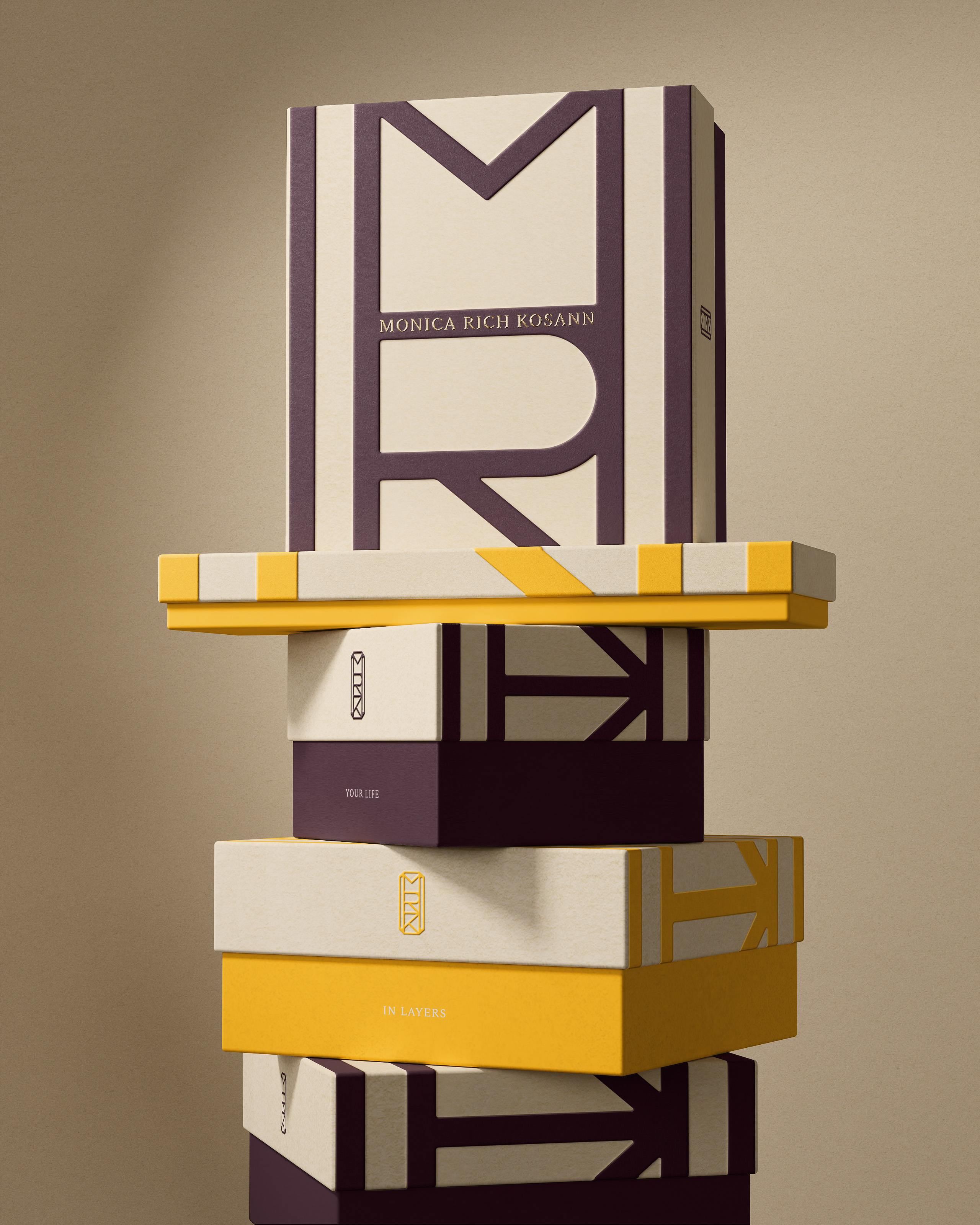 Monogram, branding, packaging and art direction by Here for fine jewellery brand Monica Rich Kosann