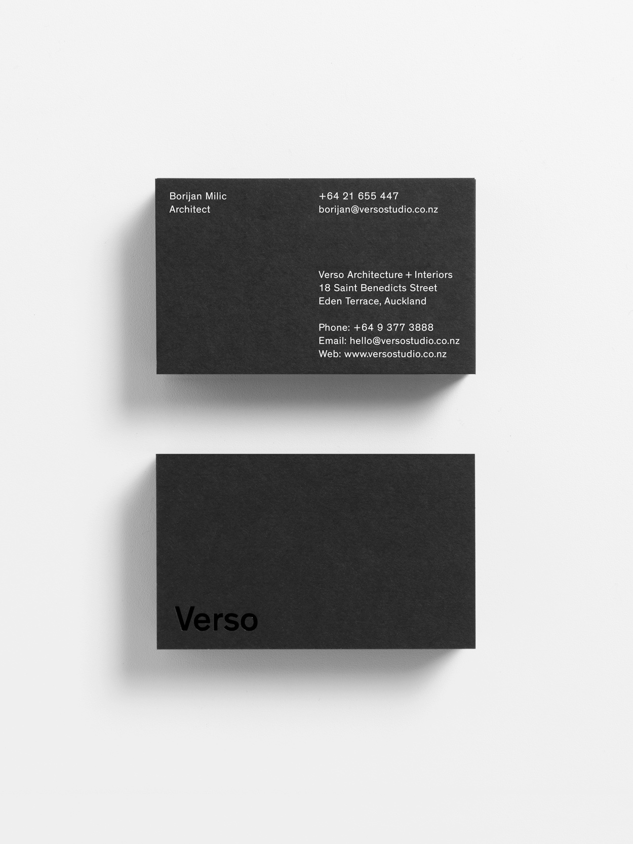 Architect Business Cards – Verso by Studio South
