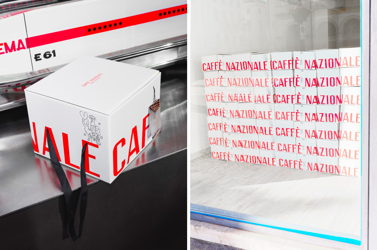 CaffeNazionale Studio Mut branding identity logo wordmark BPO review box pack design