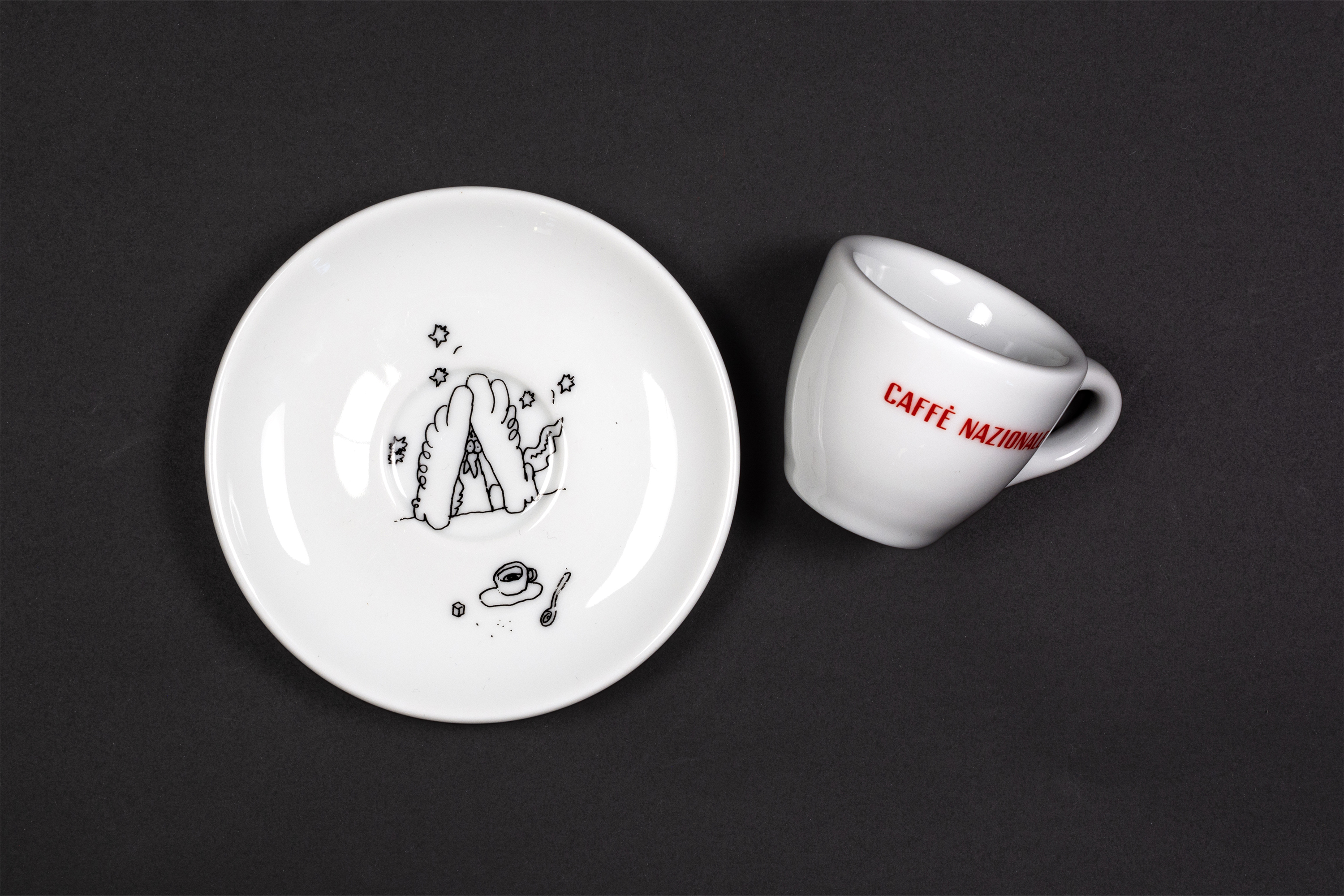 CaffeNazionale Studio Mut branding identity logo wordmark BPO review cup and plate