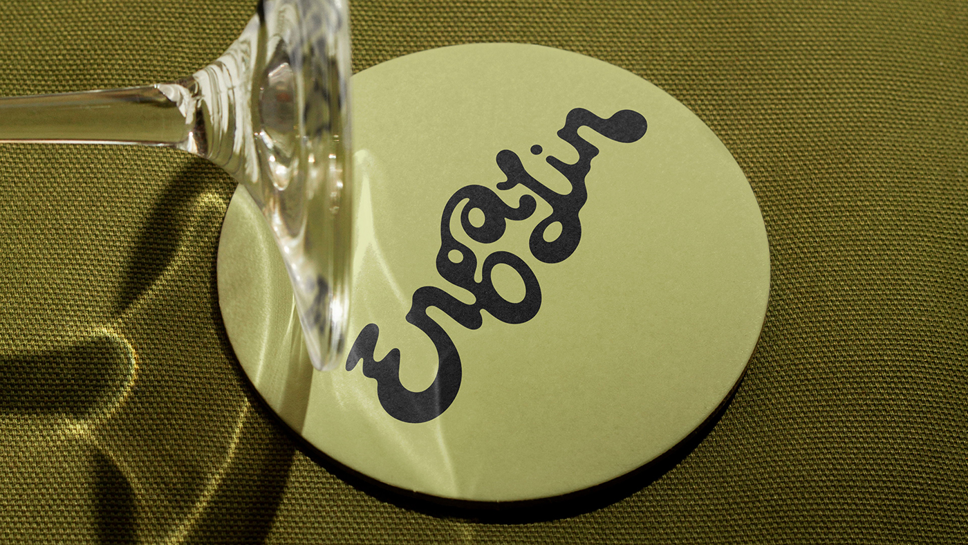 Chateau Engalin Pentagram brand identity design bpo review logo typography wordmark coaster