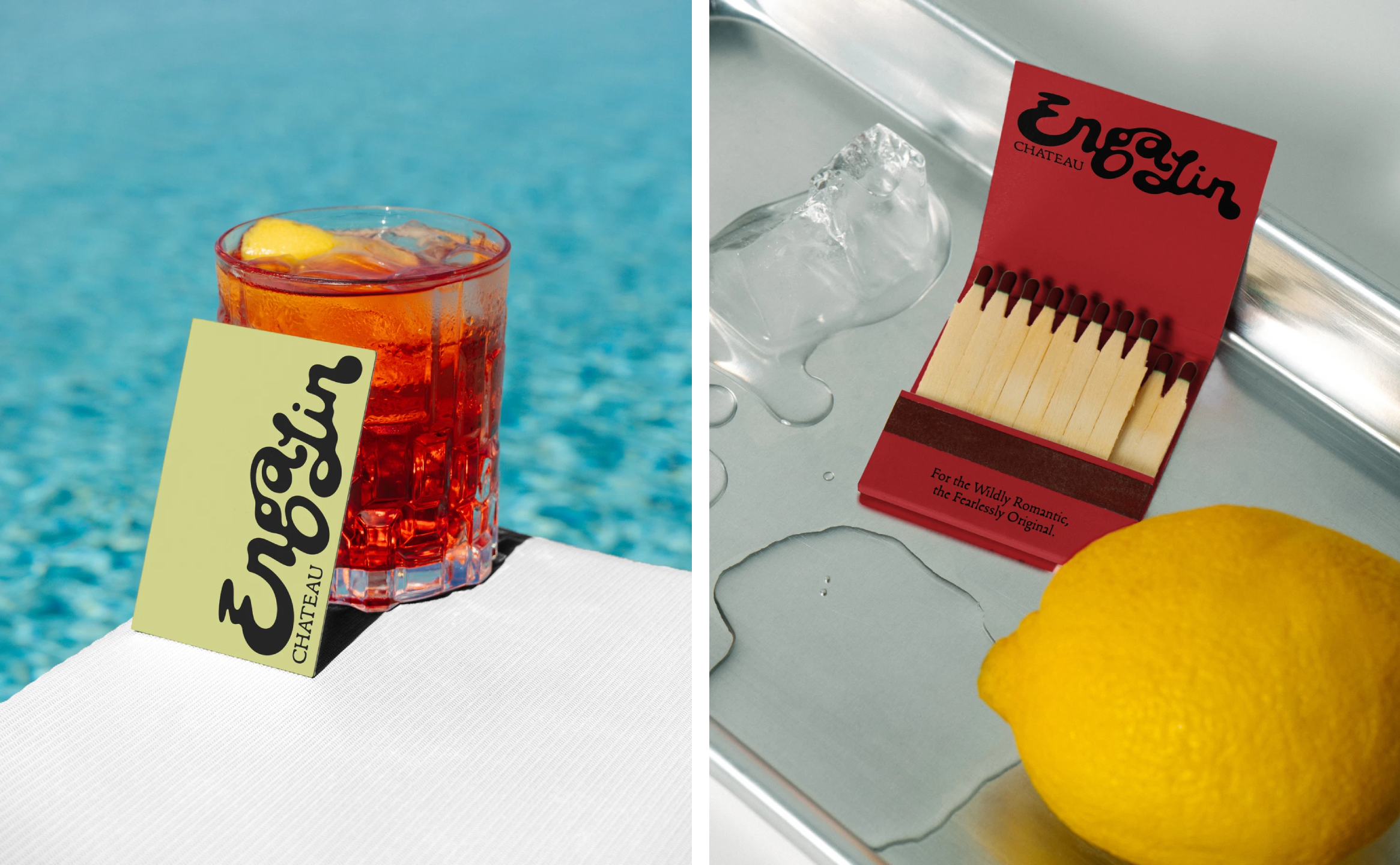 Chateau Engalin Pentagram brand identity design bpo review logo typography wordmark photography