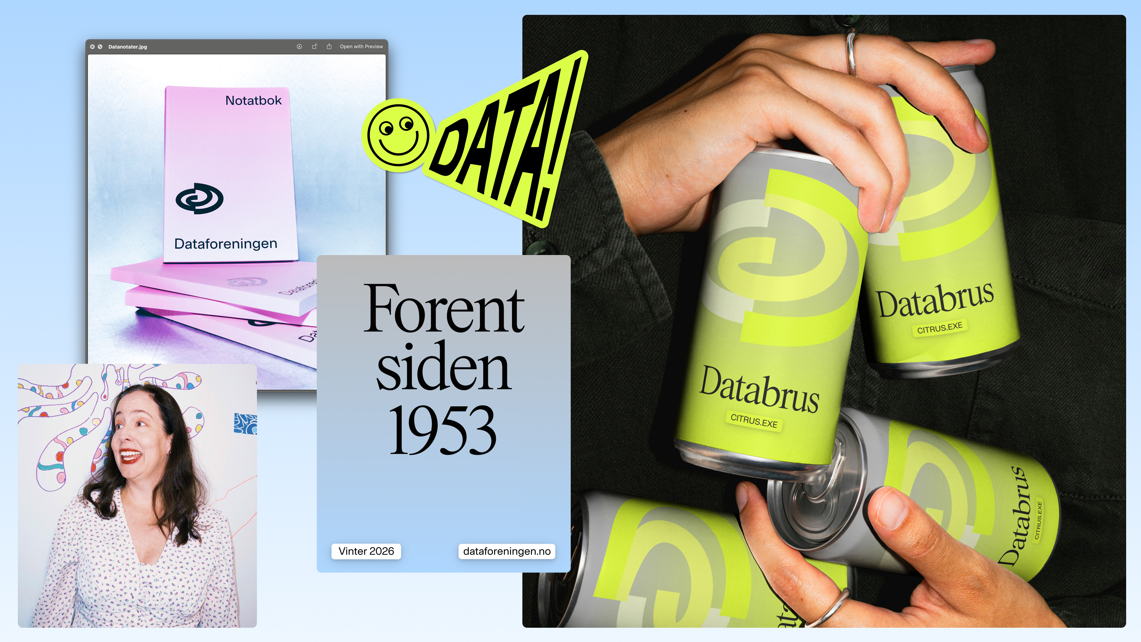 Dataforeningen bielke & yang branding identity design logo wordmark bpo review cans