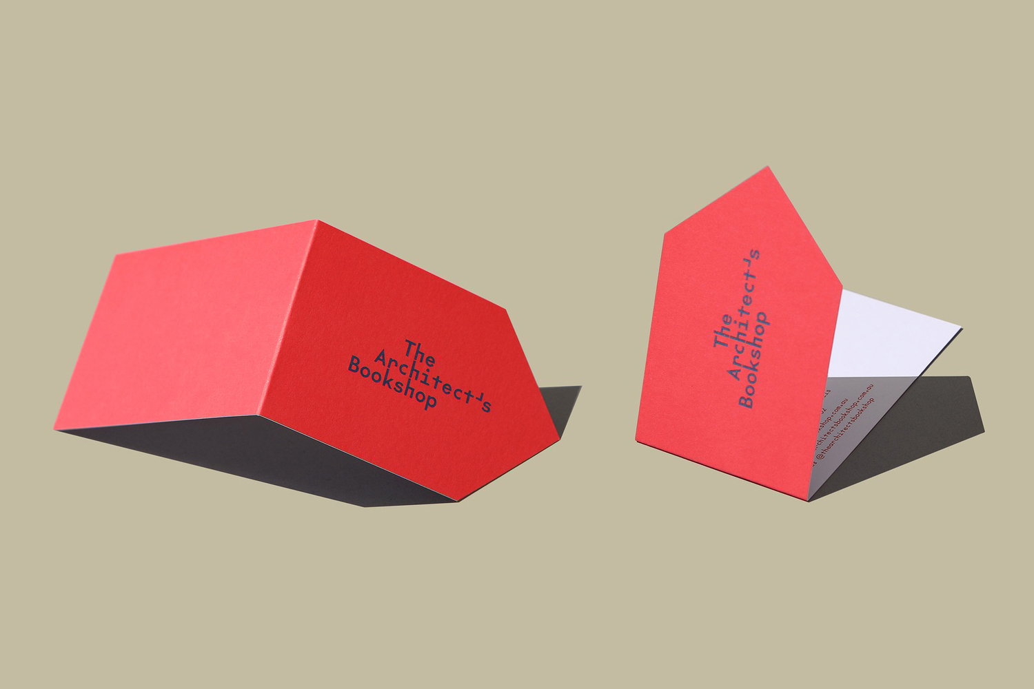 Business Card / Bookmark by Australian studio Garbett for The Architect's Bookshop