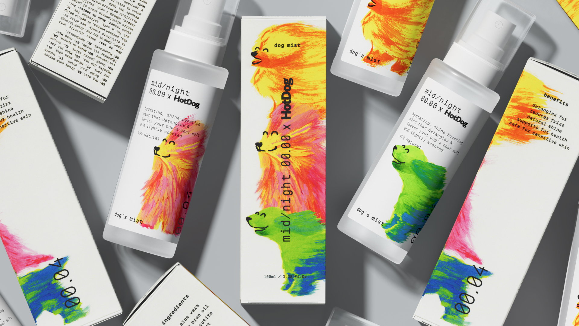 smlxl midnight hotdog brand design identity illustration logo packaging bpo review box