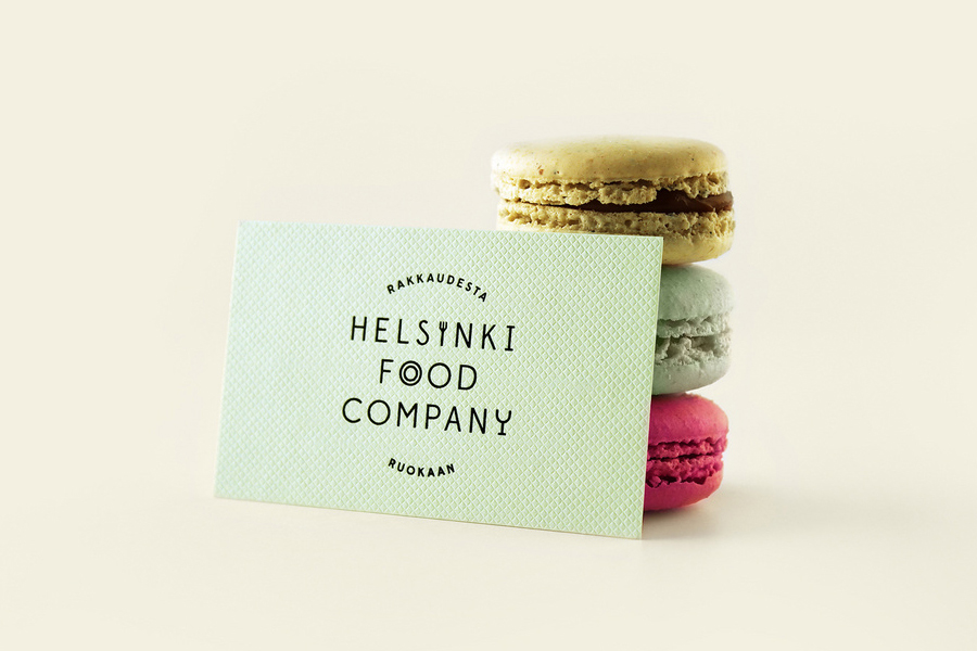 Pistachio Colorplan business card for Helsinki Food Company by Werklig