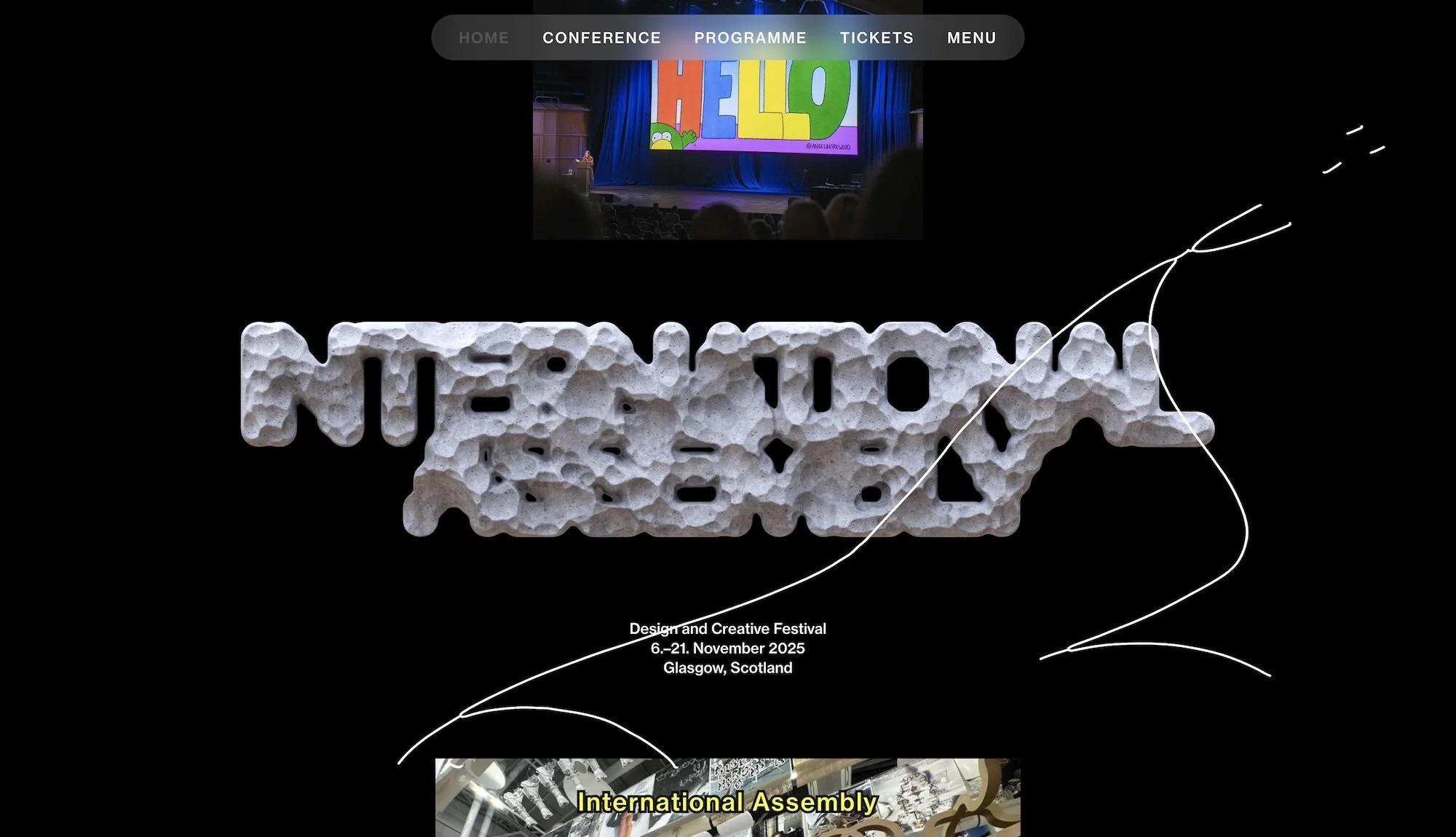 INTL 2025 identity website design typography by Warriors Studio and NAM 