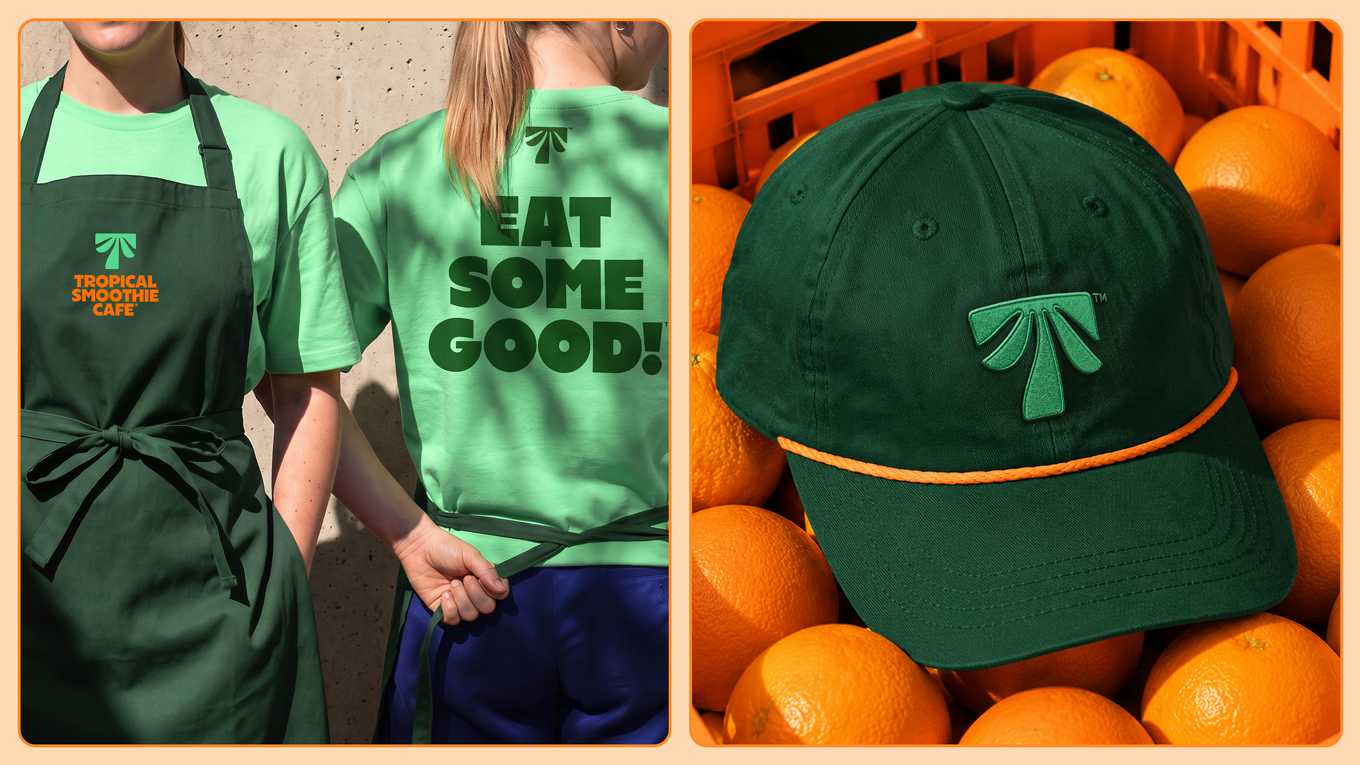 JKR Tropical Smoothie Cafe brand identity design BPO review -Uniforms