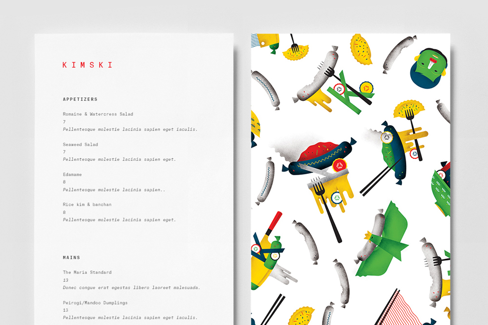 Creative & Modern Menu Design Ideas – Kimski by Franklyn, United States