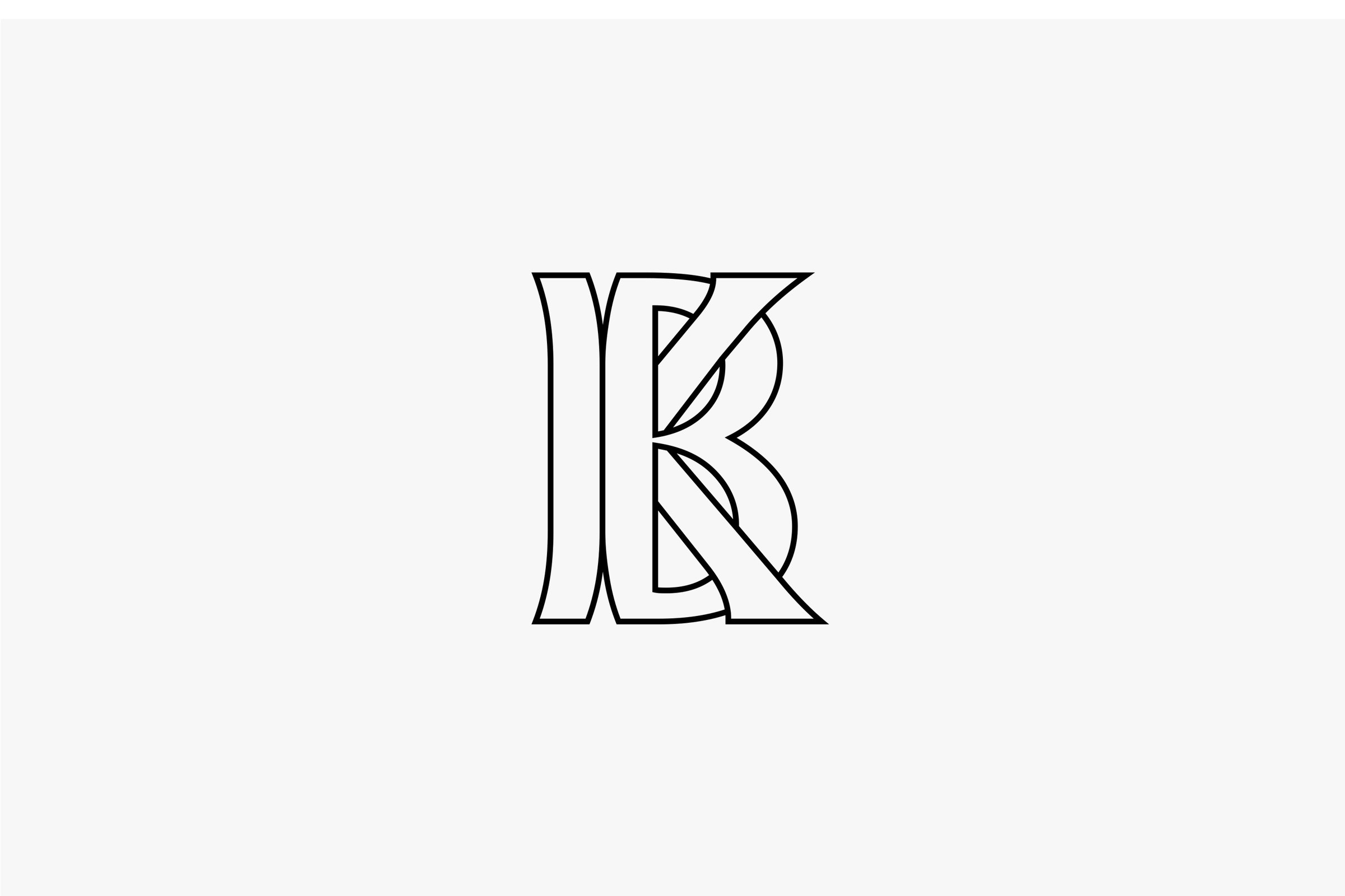 KB monogram by New York-based Ania et Lucie for skincare, cosmetics and botanical perfumes brand Kindred Black