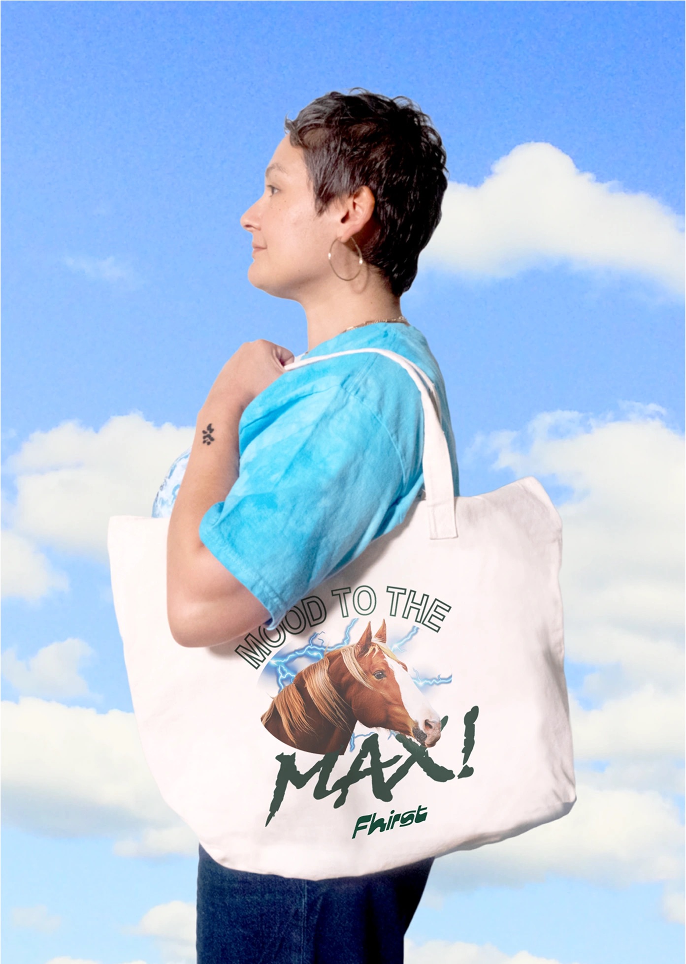 Tote Bag lifestyle photography product shoot for Fhirst designed by Mother Design