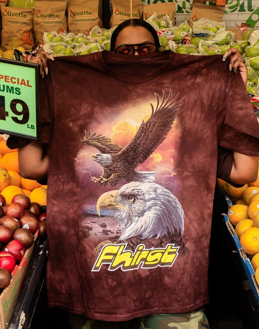 T-shirt lifestyle photography product shoot for Fhirst designed by Mother Design