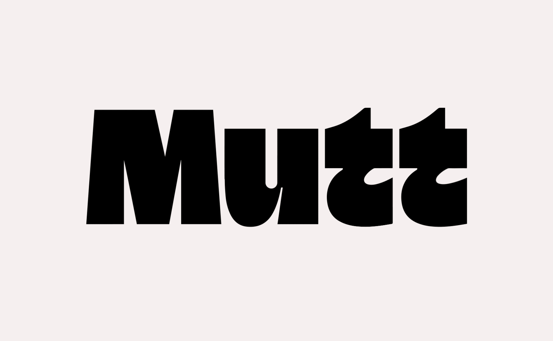 Mutt branding logo packaging typography by Brands & People