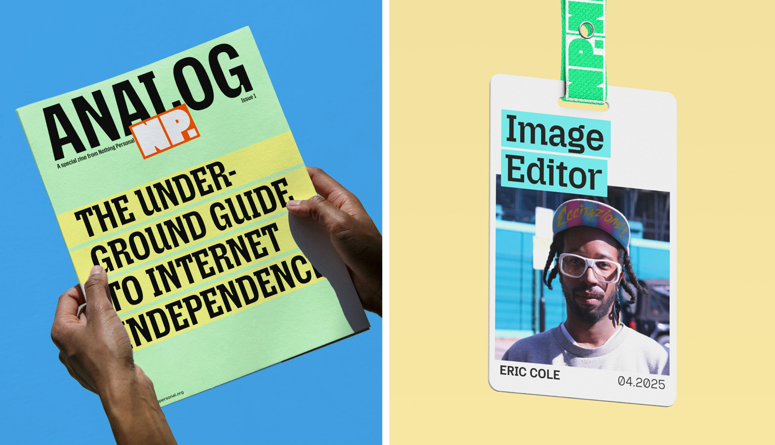 NothingPersonal Pentagram brand identity design bpo review print magazine lanyard