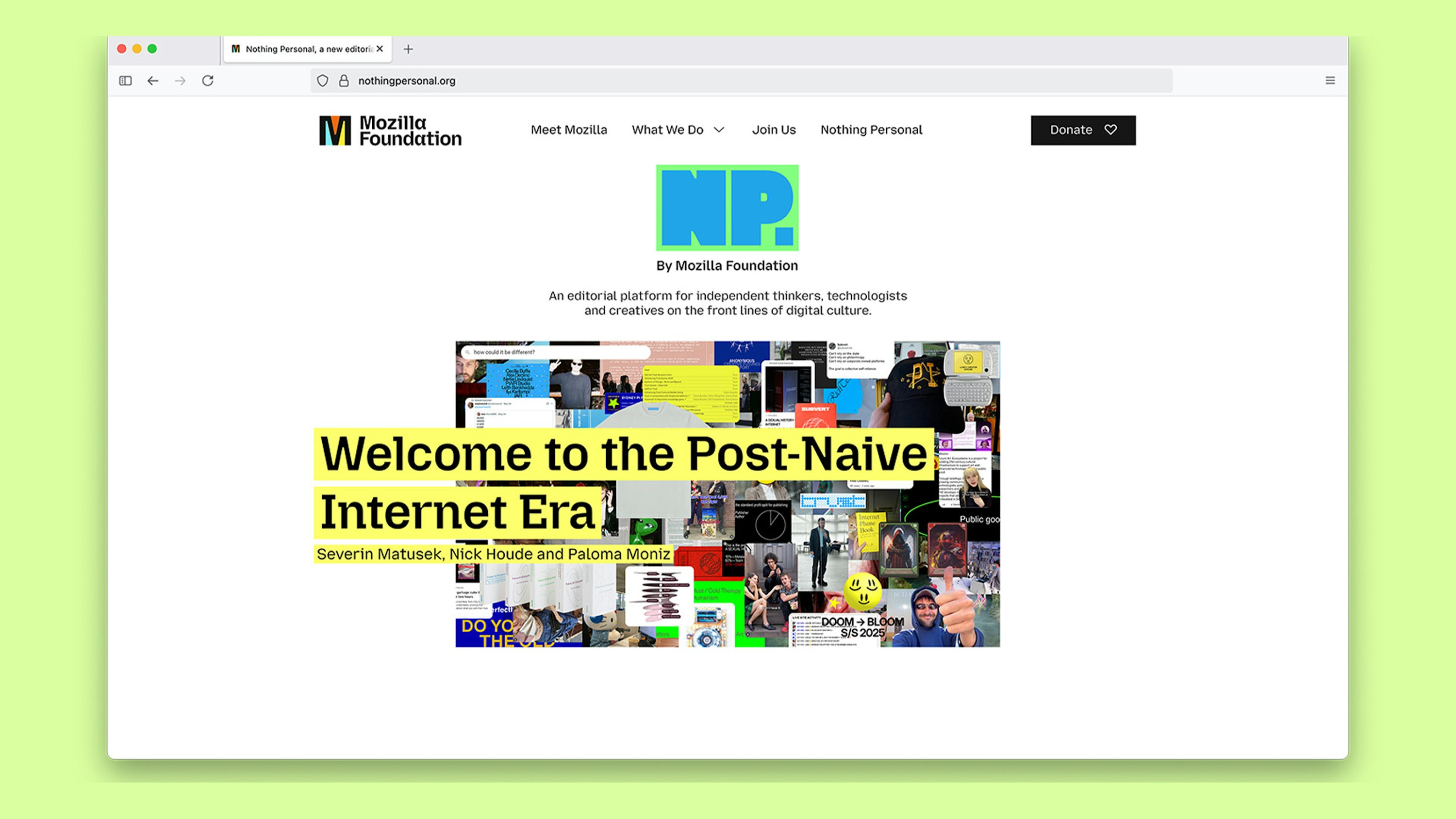 NothingPersonal Pentagram brand identity design bpo review website