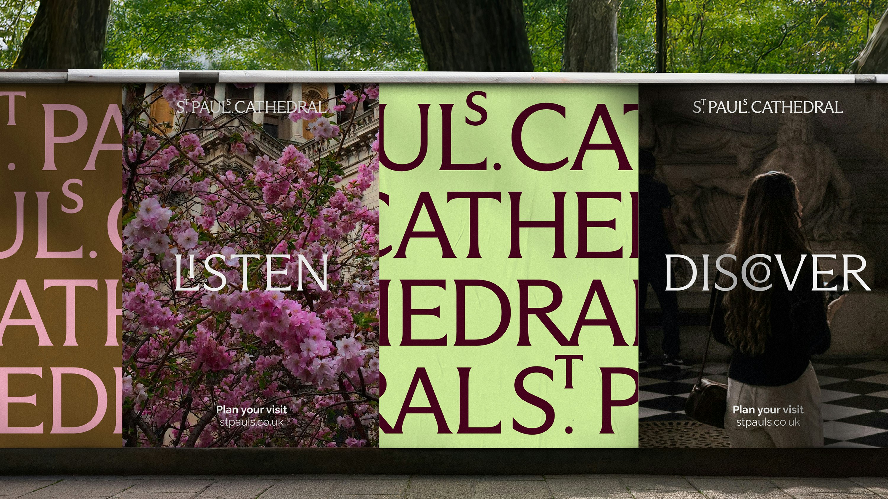 Pentagram St Pauls Cathedral identity design bpo review logo wordmark typography billboard art direction