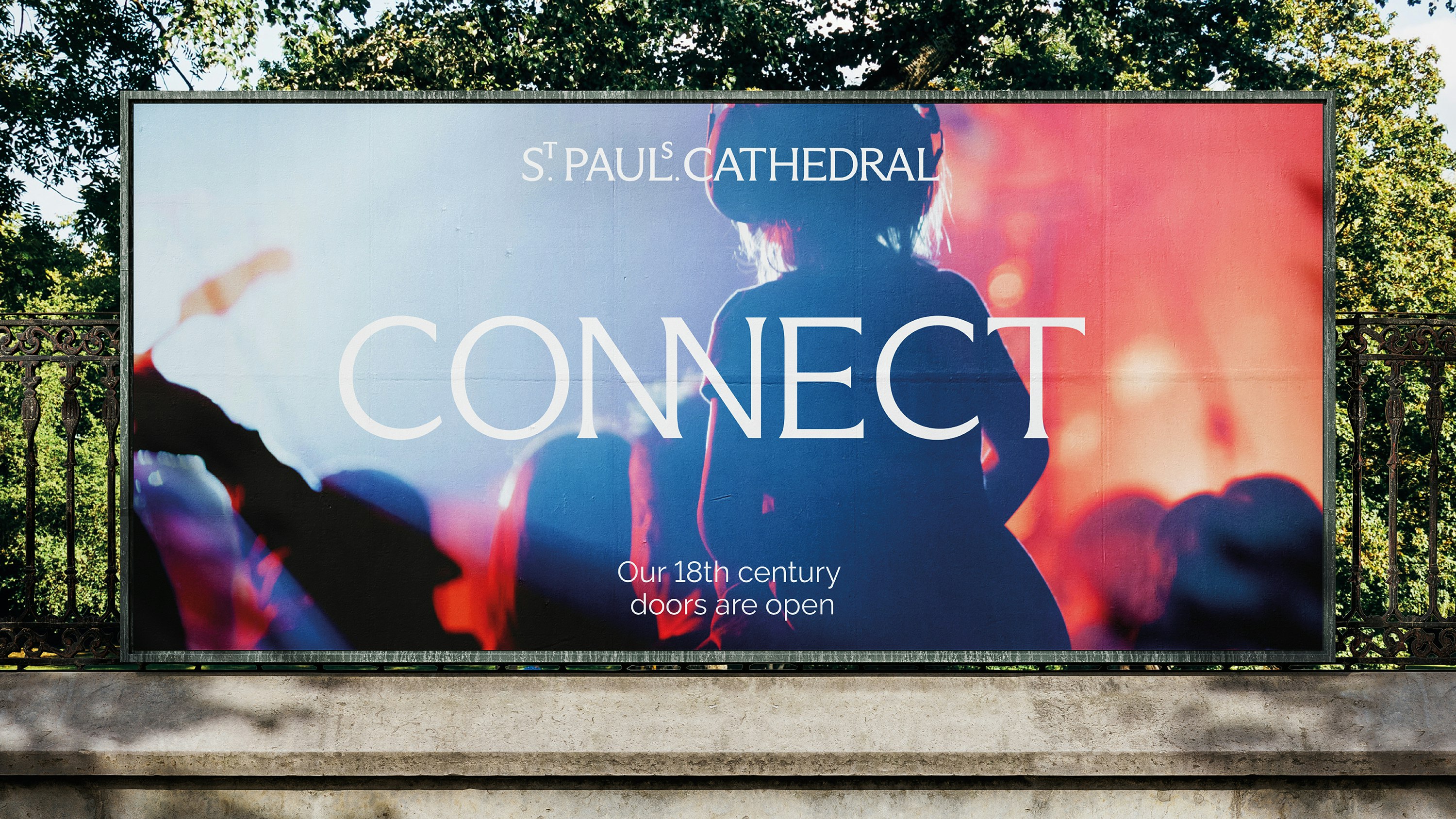 Pentagram St Pauls Cathedral identity design bpo review logo wordmark typography billboard