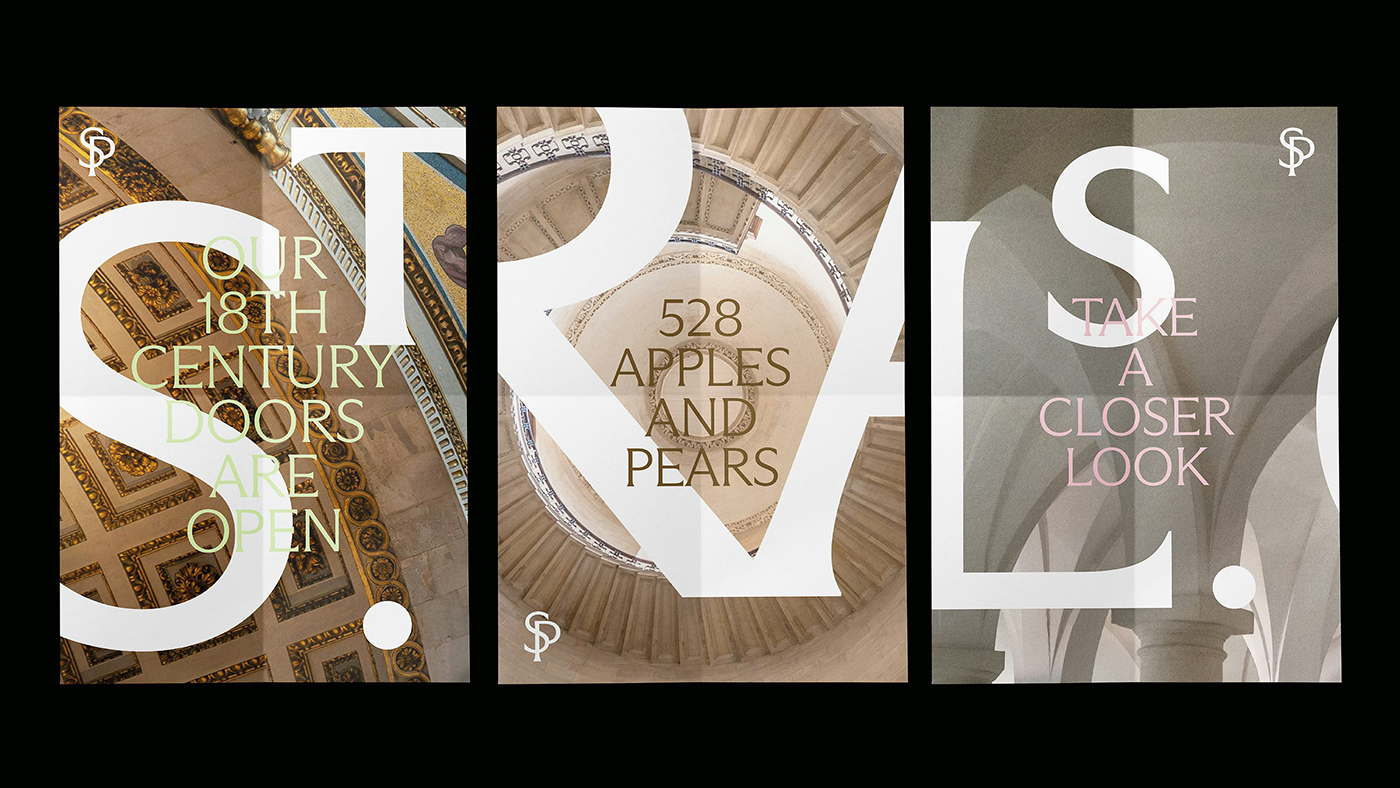 Pentagram St Pauls Cathedral identity design bpo review logo wordmark typography poster trio