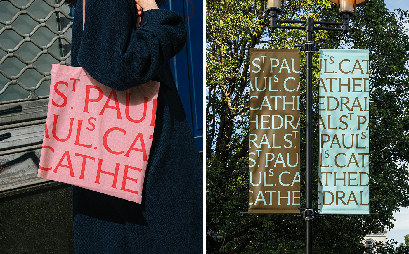 Pentagram St Pauls Cathedral identity design bpo review logo wordmark typography tote