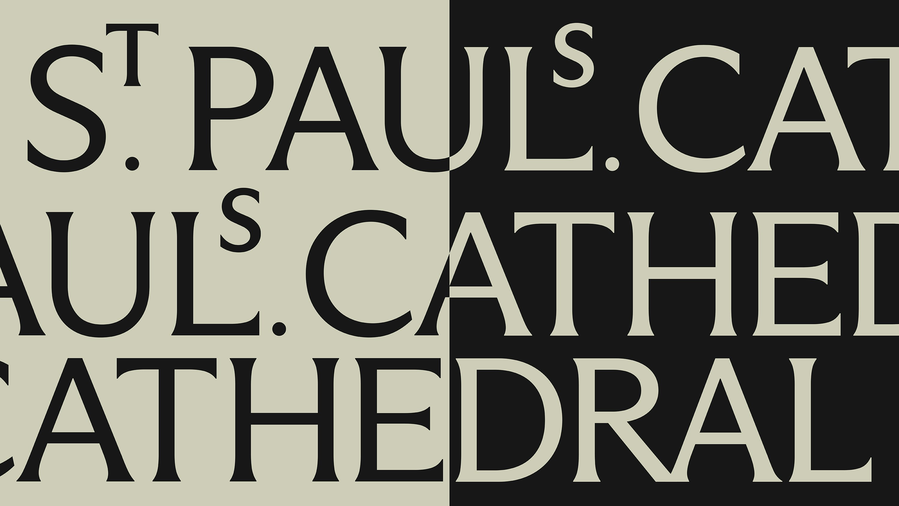 Pentagram St Pauls Cathedral identity design bpo review logo wordmark typography.d