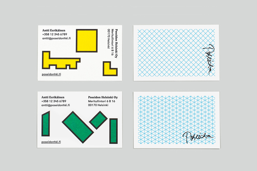 Business cards for Poseidon designed by Kokoro and Moi