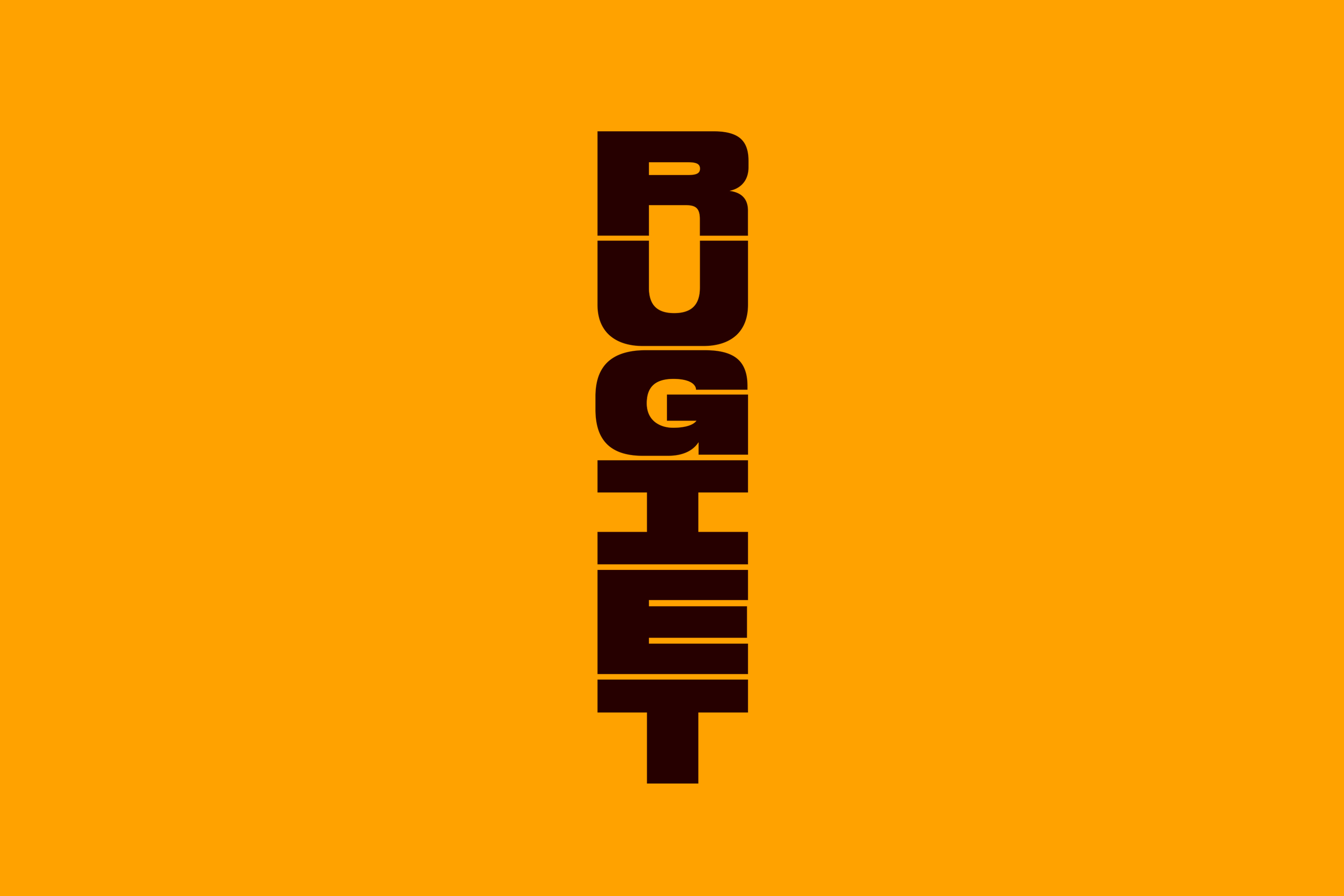 Rugiet Pentagram identity branding design bpo review logo wordmark vertical