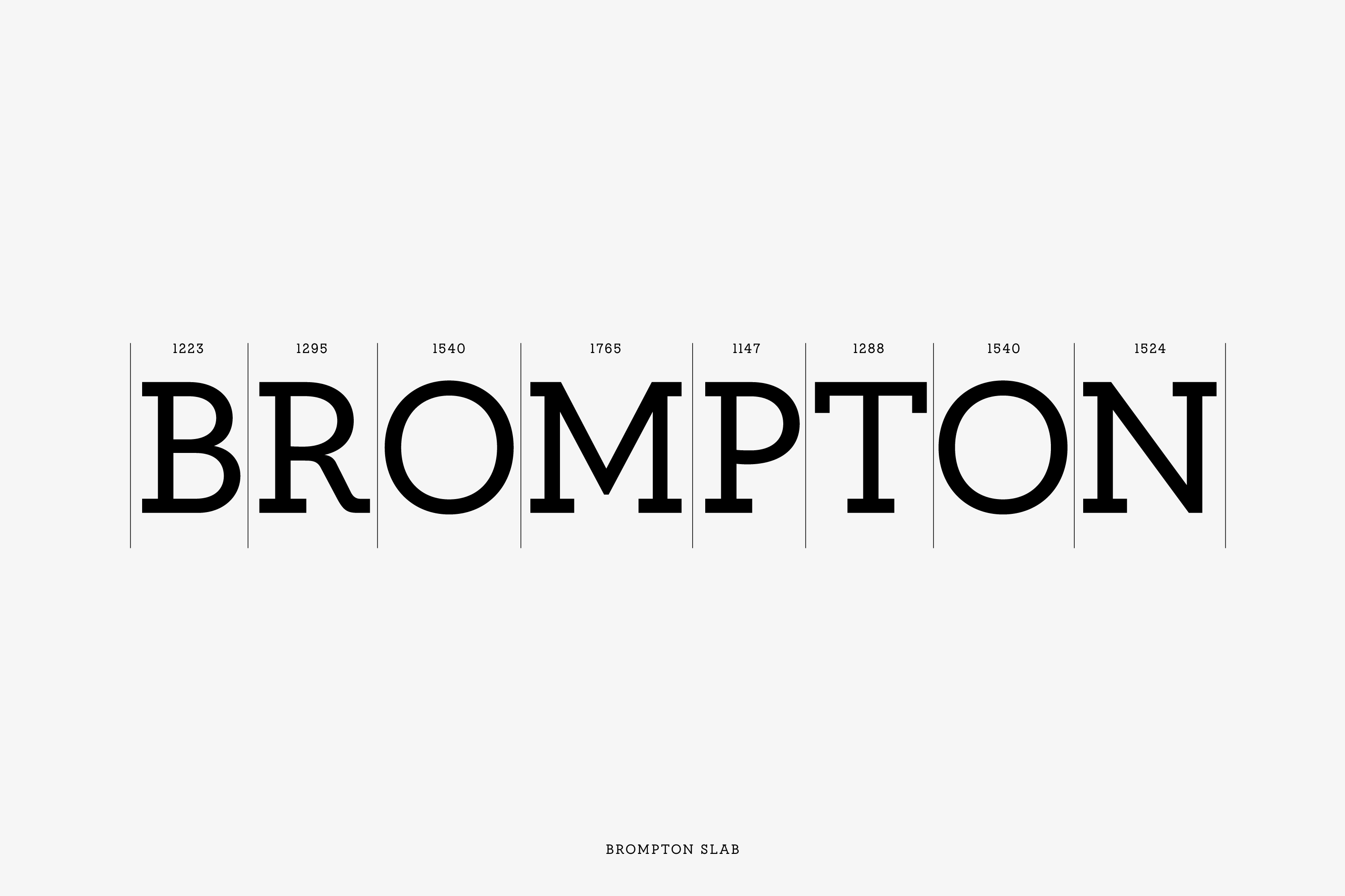 Studio Blackburn brompton rebrand design identity logo wordmark bpo review Brompton-Slab